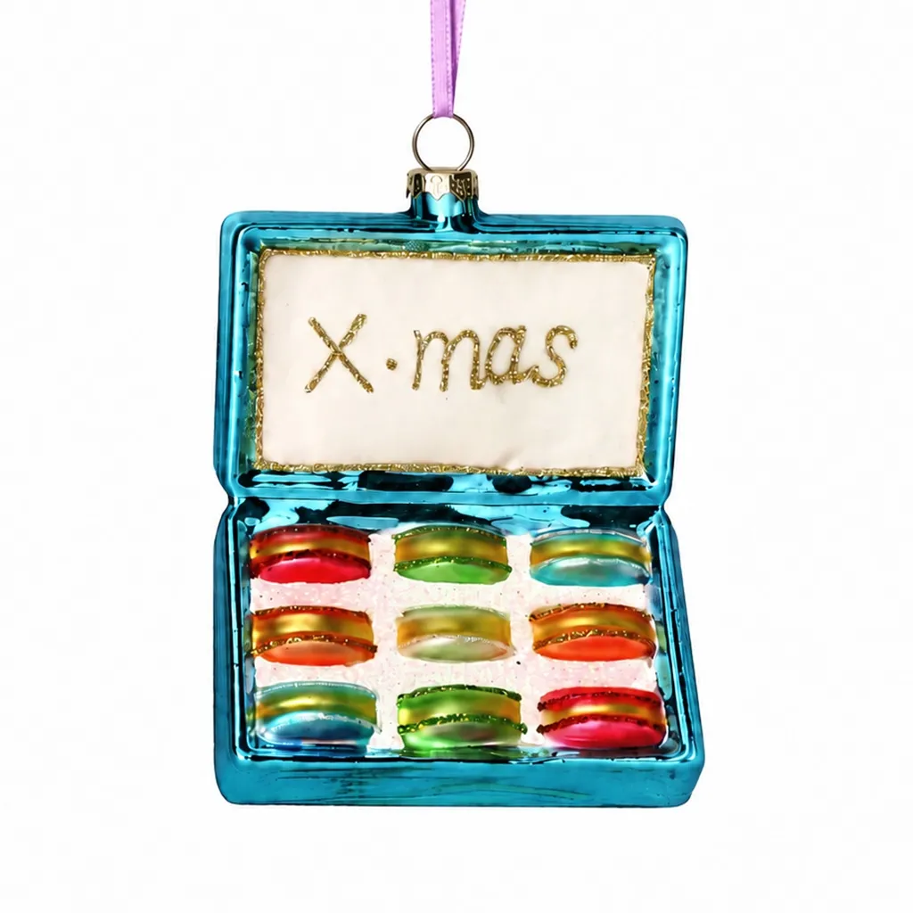 Weihnachtskugel "Macarons Blau"