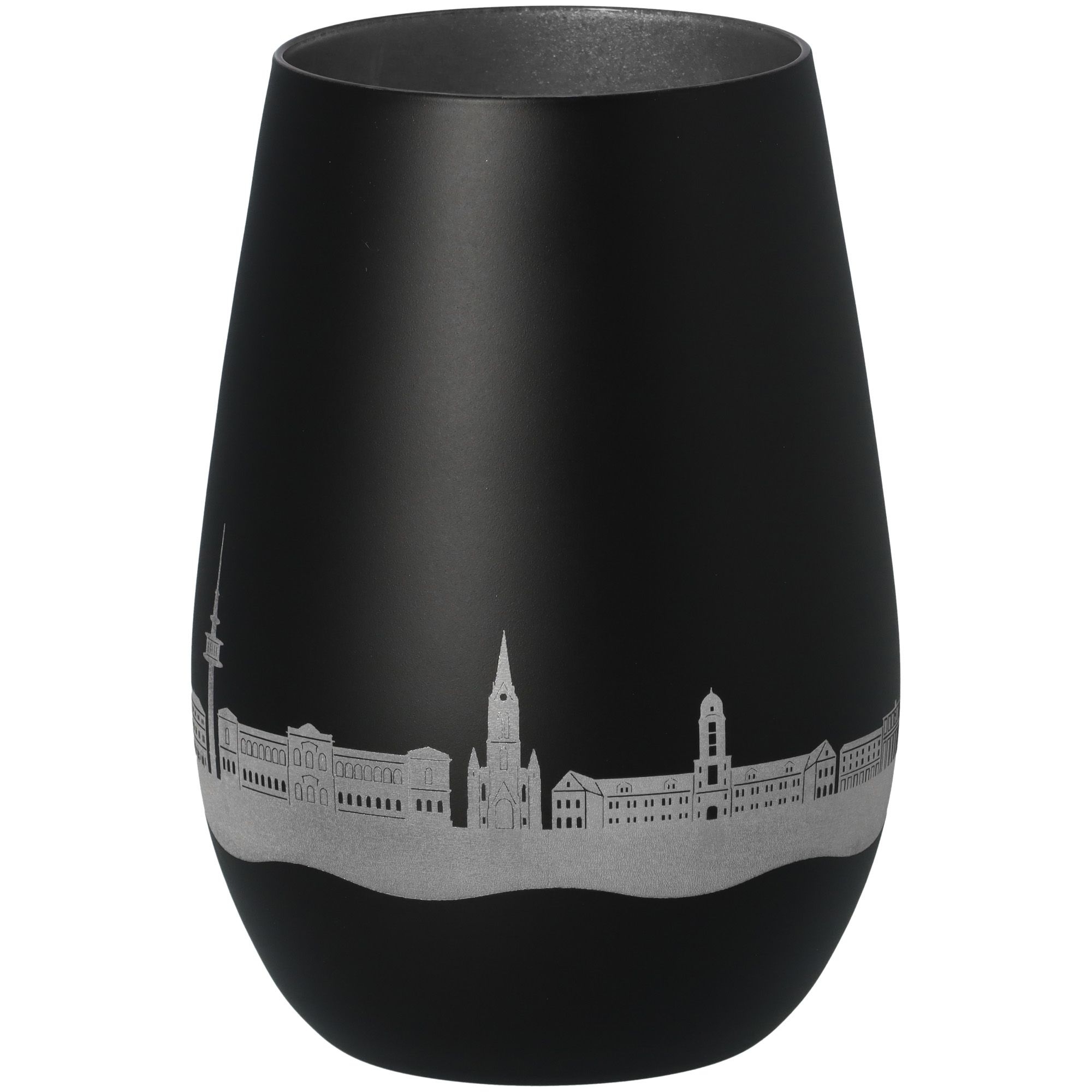 Windlicht Skyline Kaiserslautern Schwarz/Silber Windlicht Skyline Kaiserslautern Schwarz/Silber