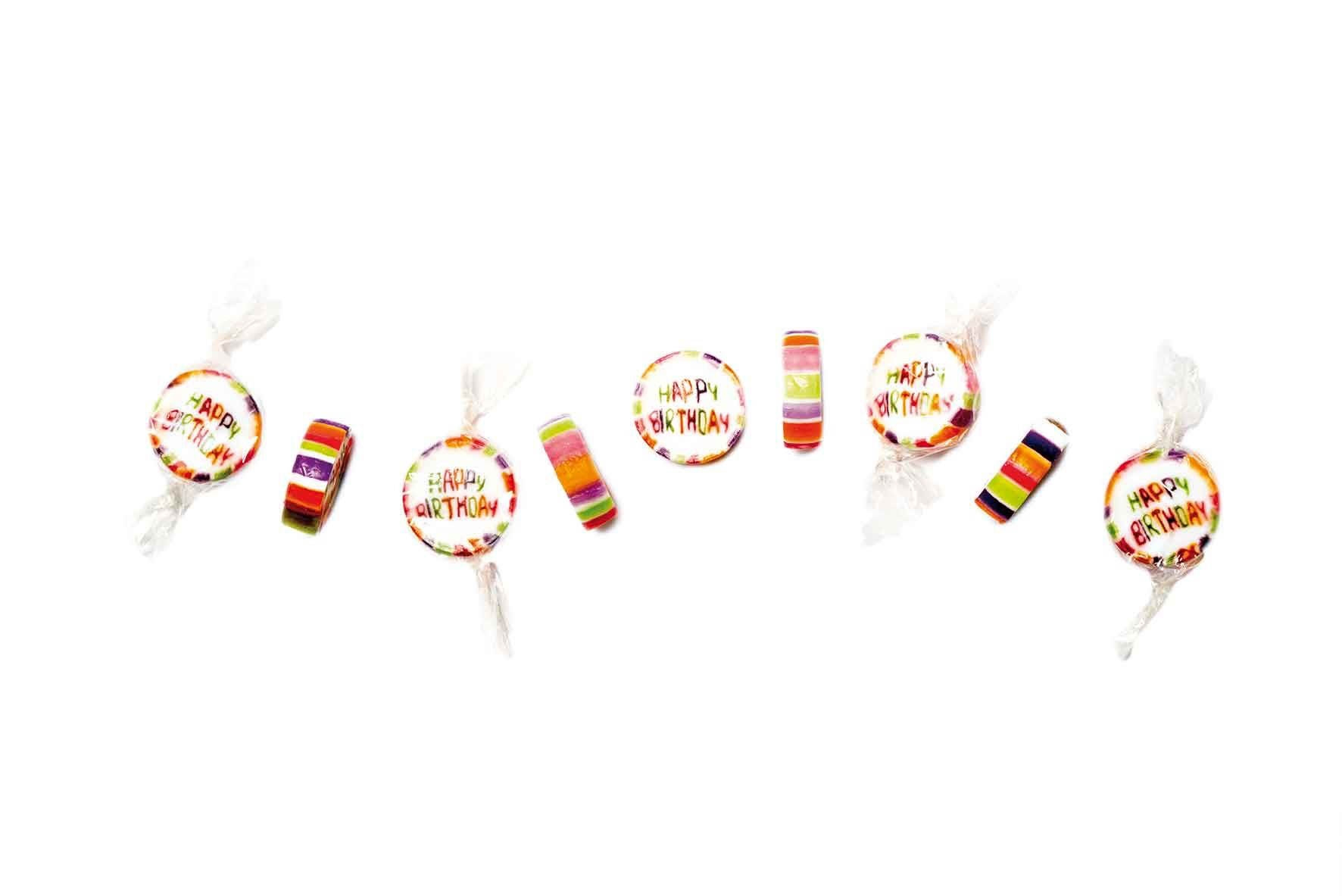 Handgemachte Happy Birthday Bonbons