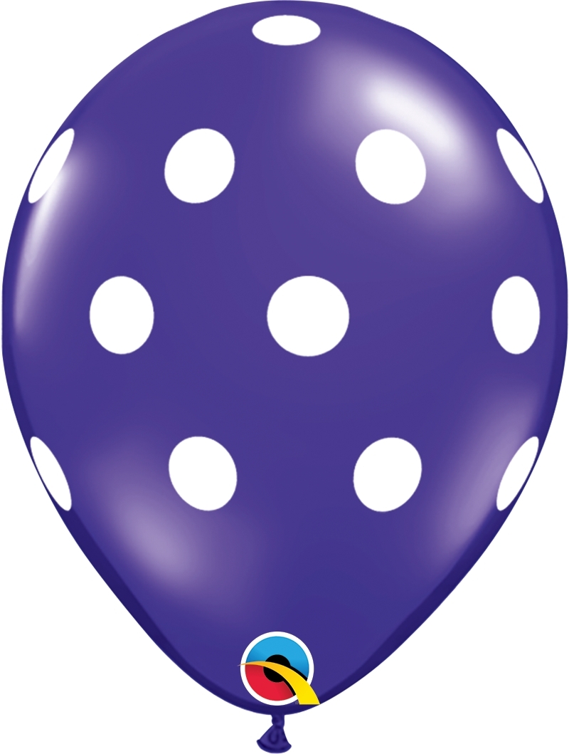 Qualatex Latexballon Big Polka Dots verschiedene Farben Ø 30cm