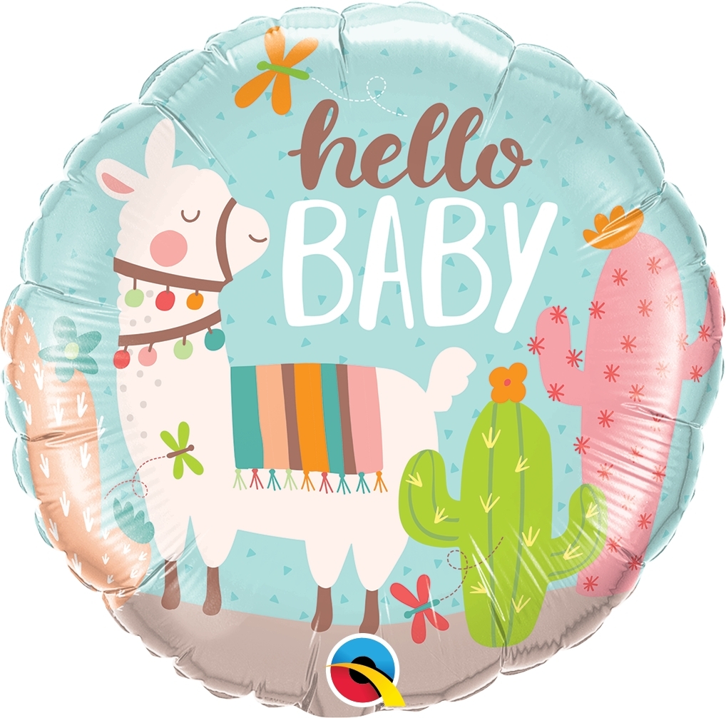 Folienballon Baby Lama 45cm Folienballon Baby Lama 45cm