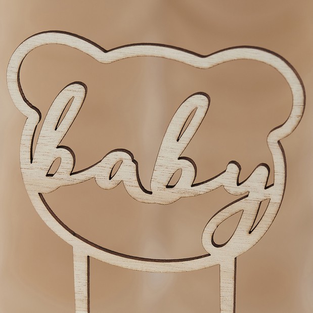Cake Topper aus Holz "Teddy" Cake Topper aus Holz "Teddy"