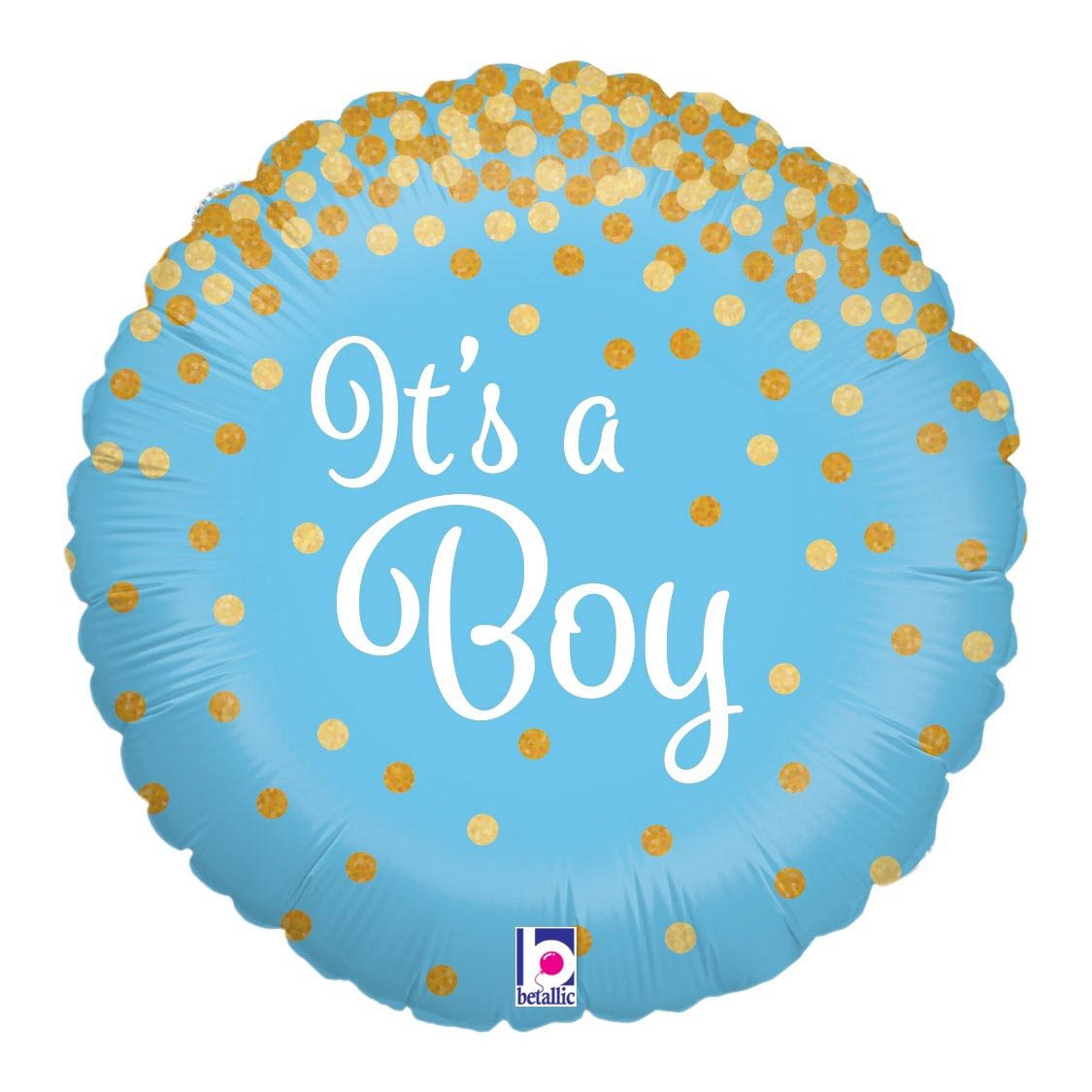 Folienballon Glitzer It's A Boy 45cm Folienballon Glitzer It's A Boy 45cm