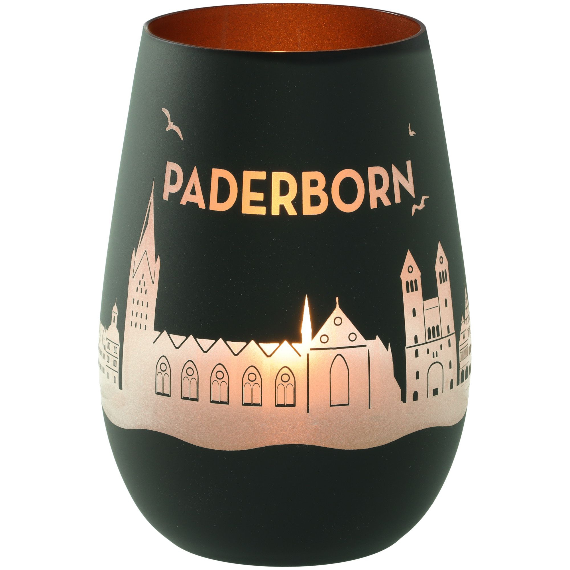 Windlicht Skyline Paderborn Schwarz/Bronze Windlicht Skyline Paderborn Schwarz/Bronze