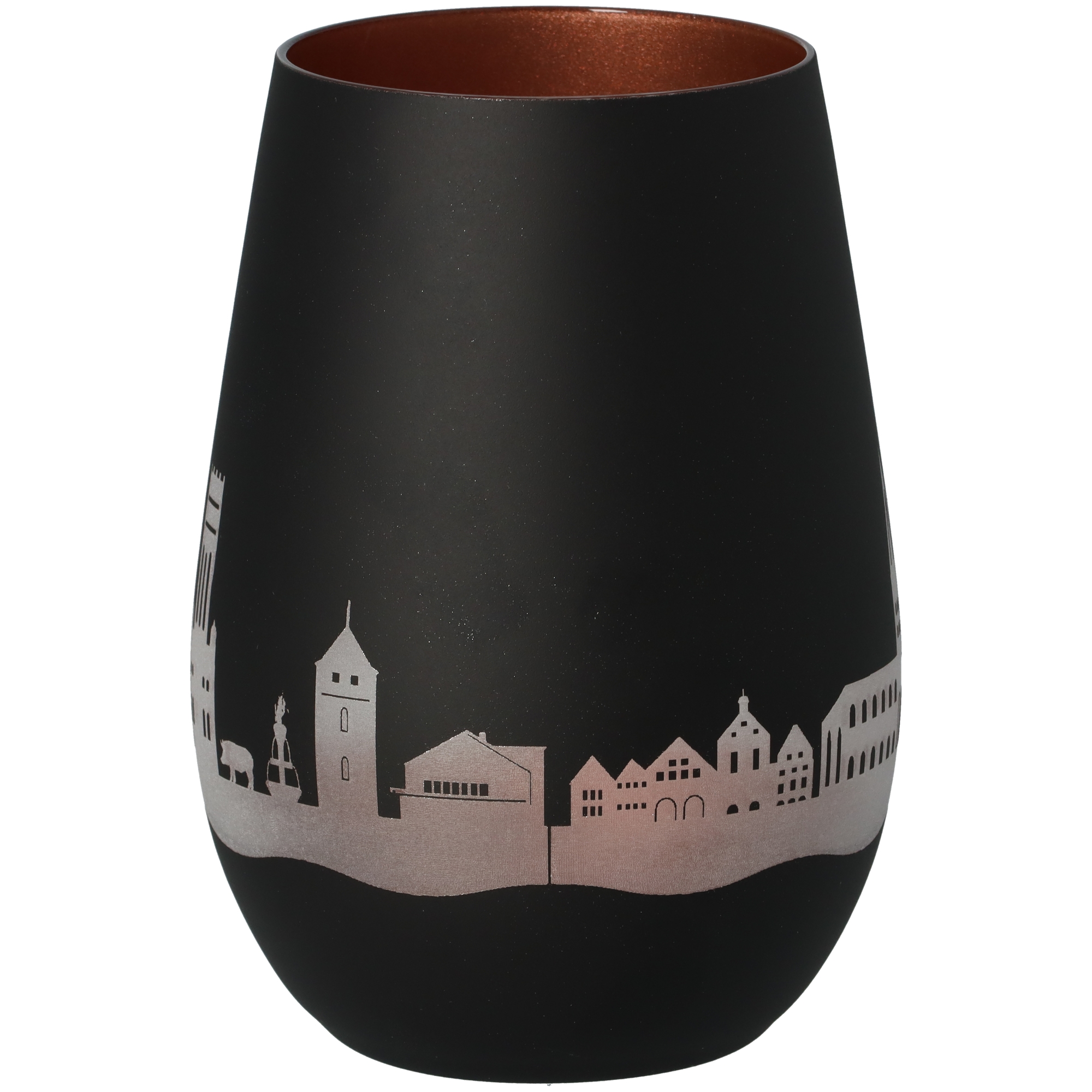 Windlicht Skyline Lüneburg Schwarz/Bronze Krug, Töpferei, Vase, Tasse