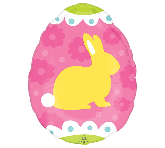 Folienballon Osterhase Gelb & Blau 45cm Folienballon Osterhase Gelb & Blau 45cm