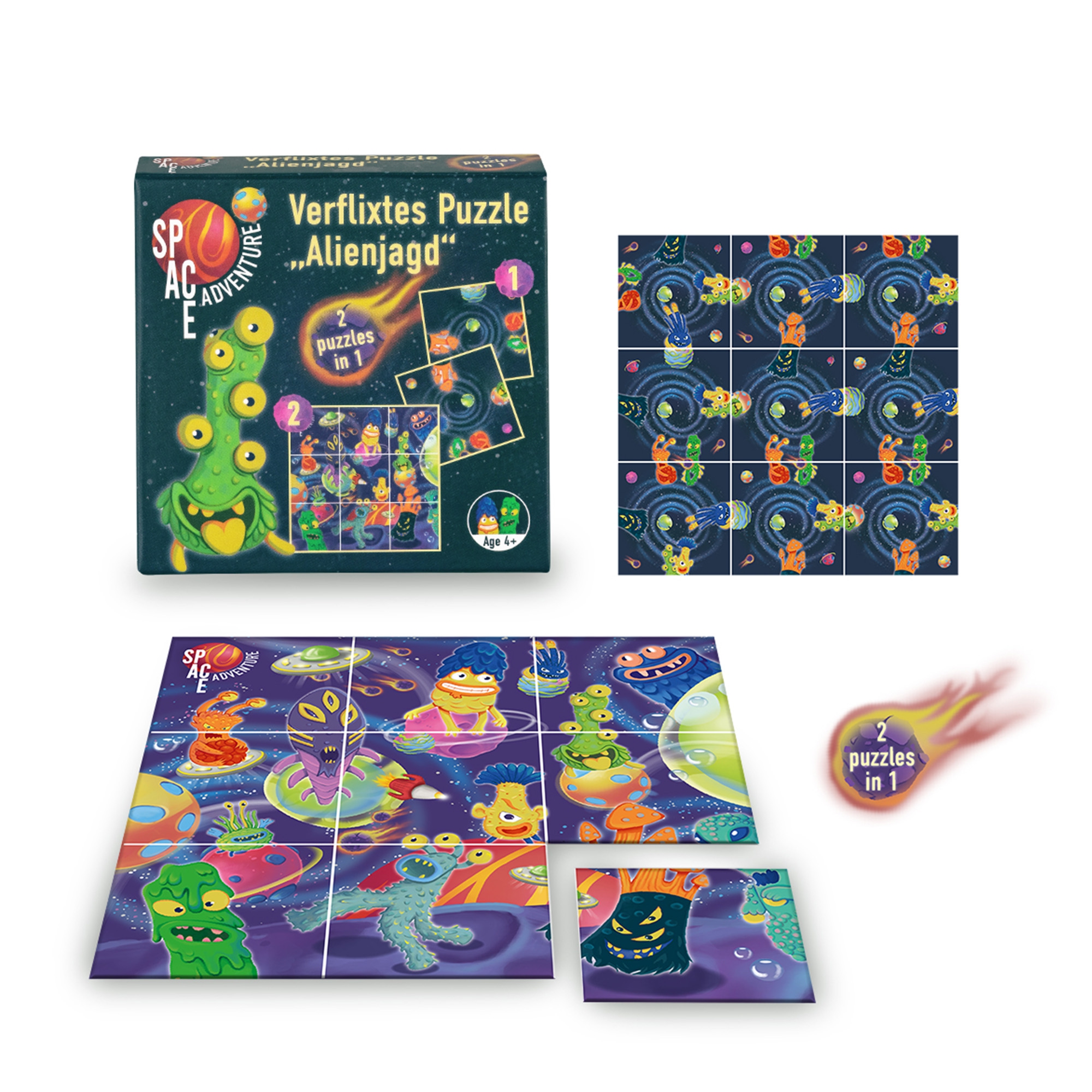 2in1 Verflixtes Puzzle "Alienjagd"