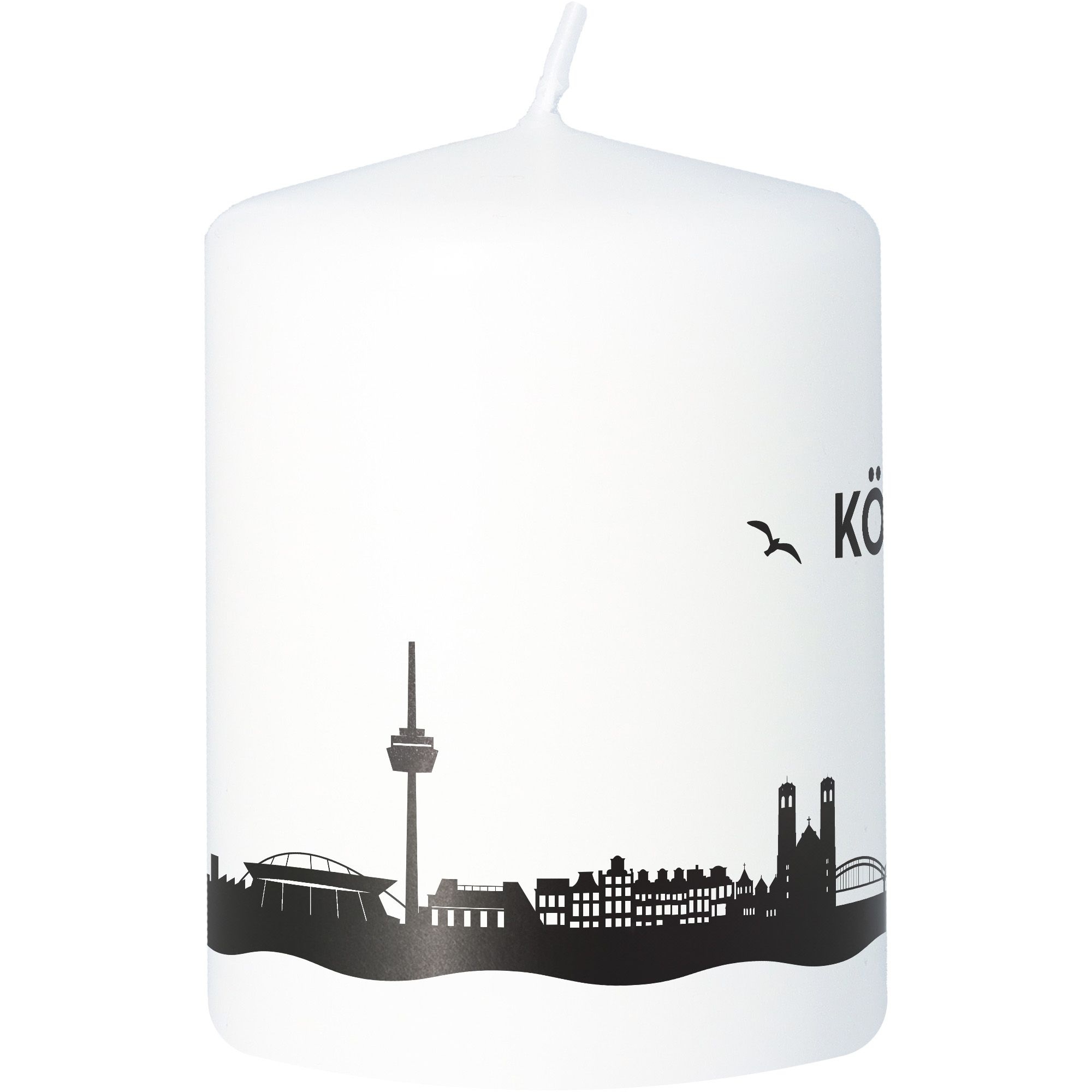 Stumpenkerze Skyline Köln Weiß Stumpenkerze Skyline Köln Weiß
