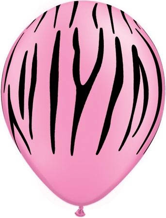 Qualatex Latexballon Zebra Neon Rosa Ø 30cm Qualatex Latexballon Zebra Neon Rosa Ø 30cm