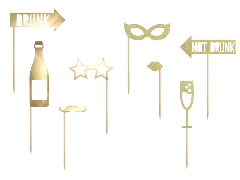 Party Props Photobox Set Gold Party Props Photobox Set Gold