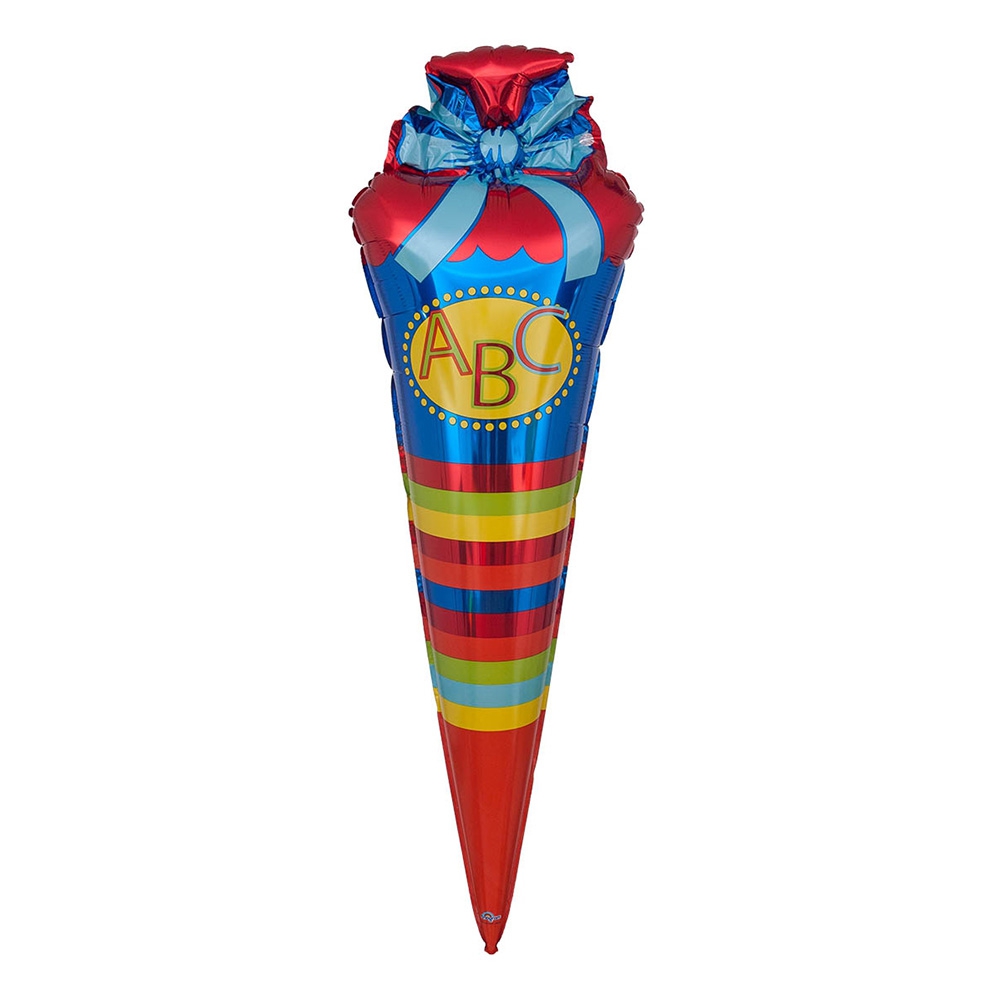 Folienballon ABC Schultüte 35x111cm Kegel