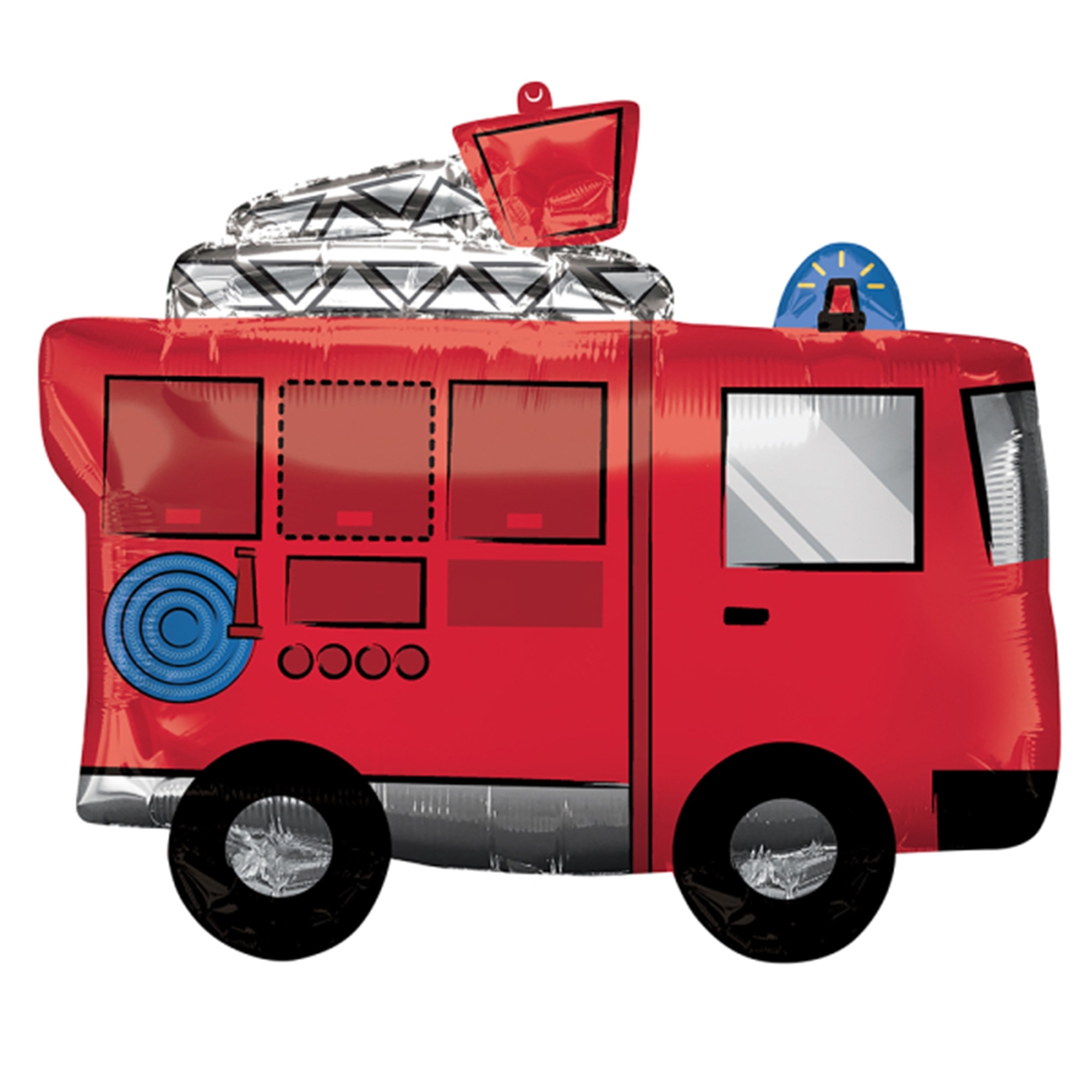 Folienballon Supershape Feuerwehr 55x66cm Auto, Transport, Fahrzeug, Maschine, Rad