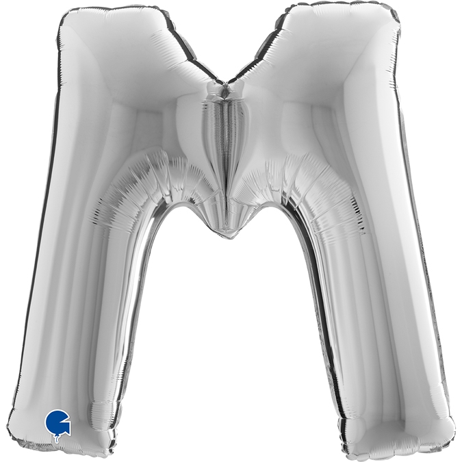 Folienballon Buchstabe M Silber 100cm Folienballon Buchstabe M Silber 100cm