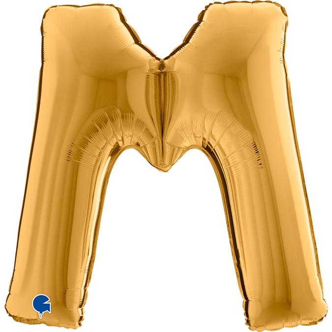 Folienballon Buchstabe M Gold 100cm