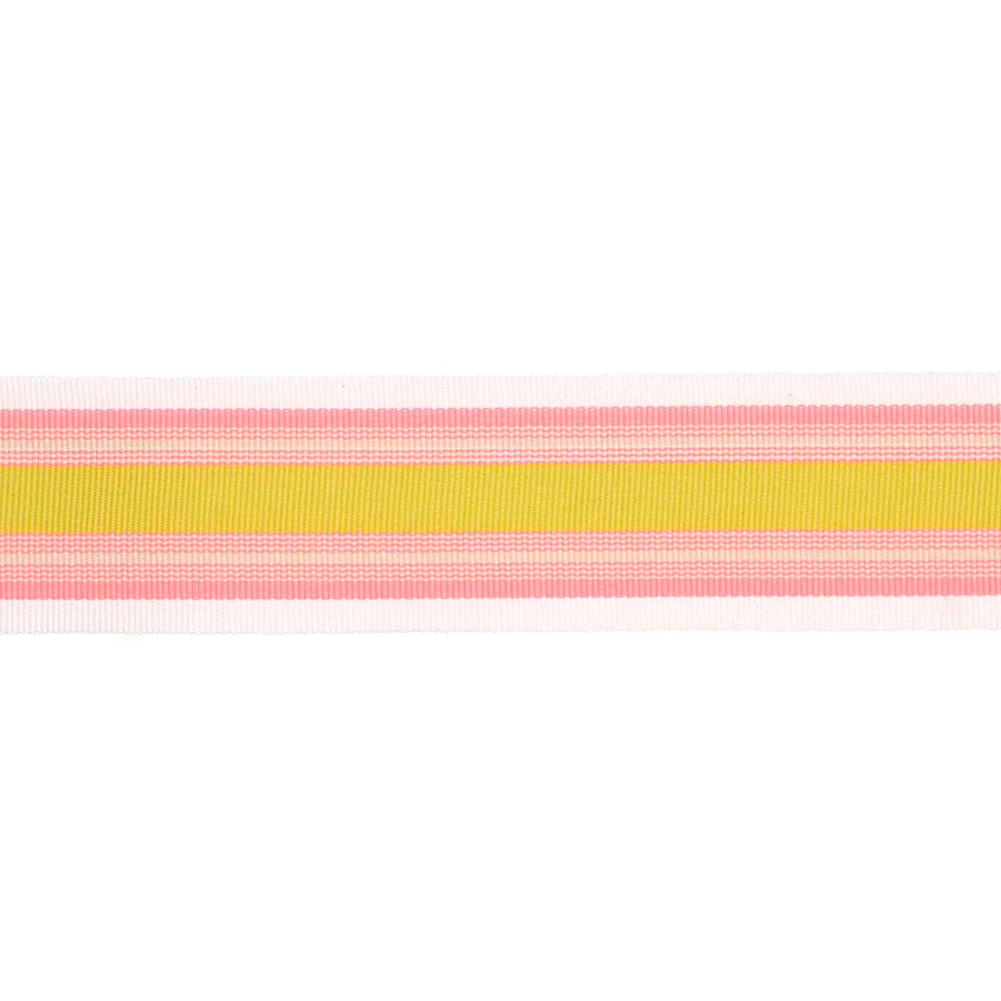 Webband Multi Streifen, Apricot/Neon Orange/Gelb, 38mm / 3m
