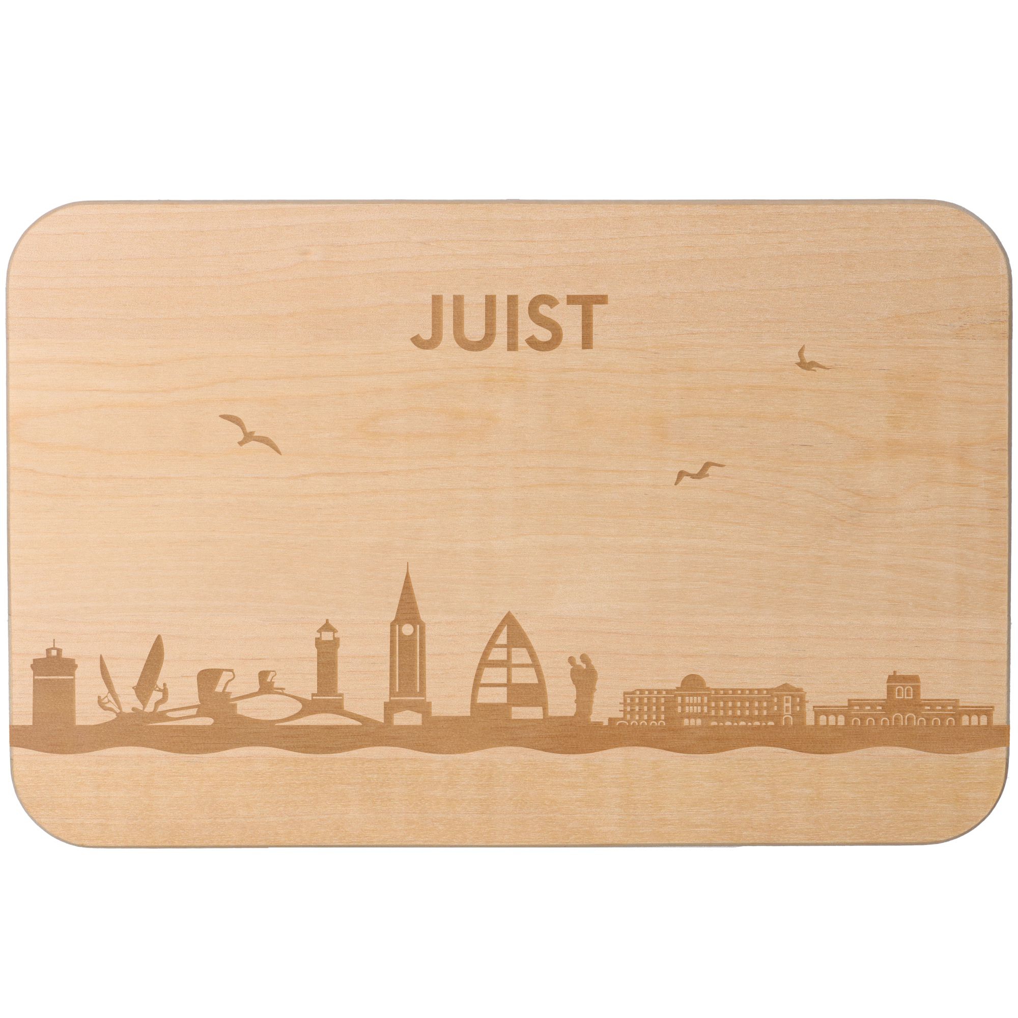 Frühstücksbrett Skyline Juist 23cm x 15cm x 1cm Frühstücksbrett Skyline Juist 23cm x 15cm x 1cm