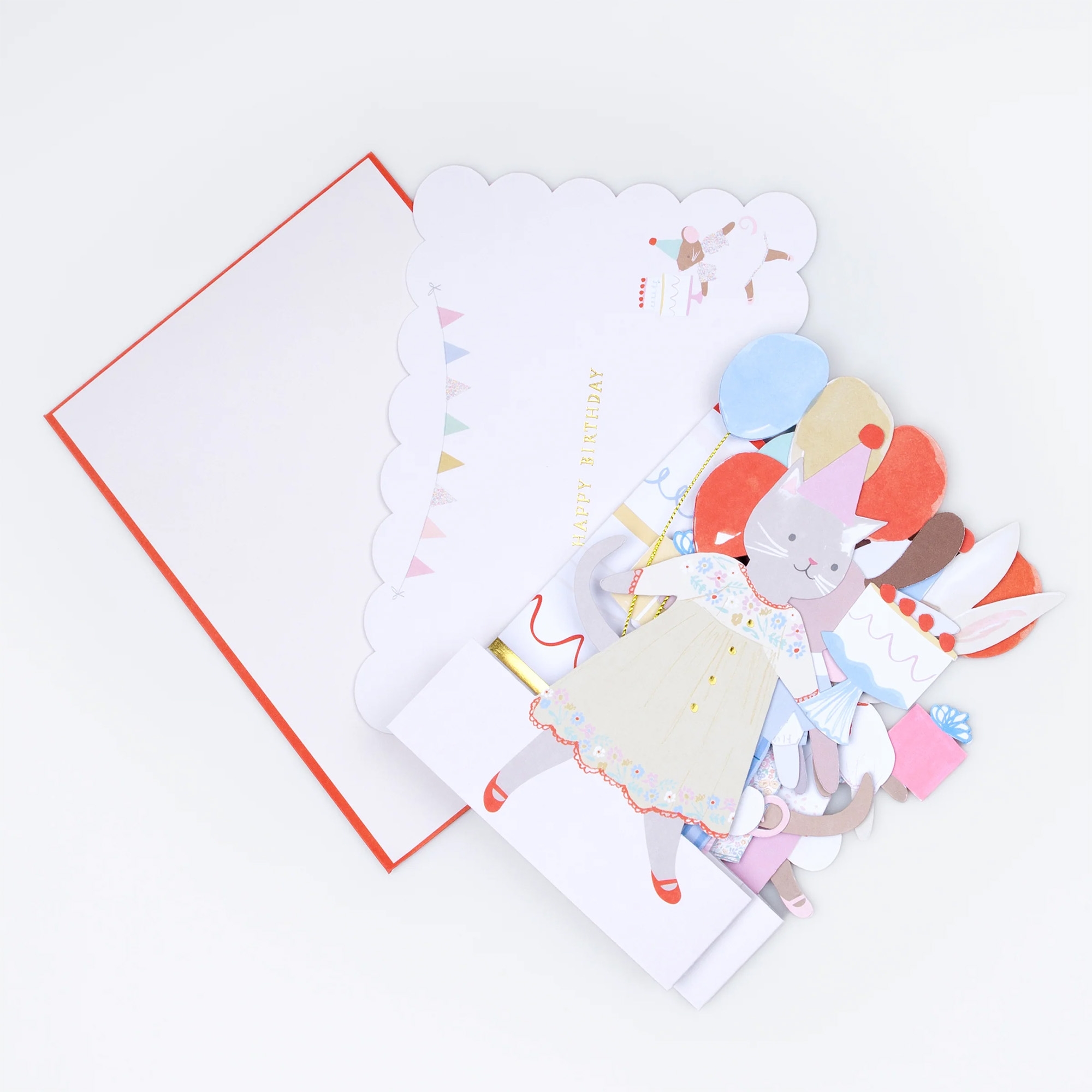 Meri Meri - Geburtstagskarte "Animal Friends" Briefumschlag, Grußkarte, Post, Leute, Person