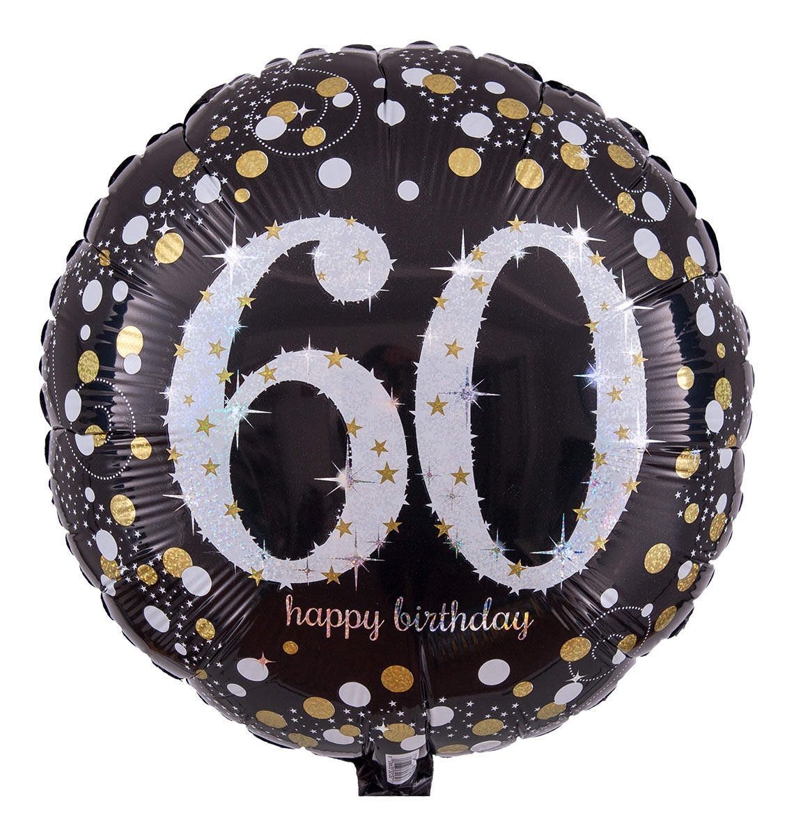 Folienballon Sparkling Birthday 60. Geburtstag Holographic 43cm Folienballon Sparkling Birthday 60. Geburtstag Holographic 43cm