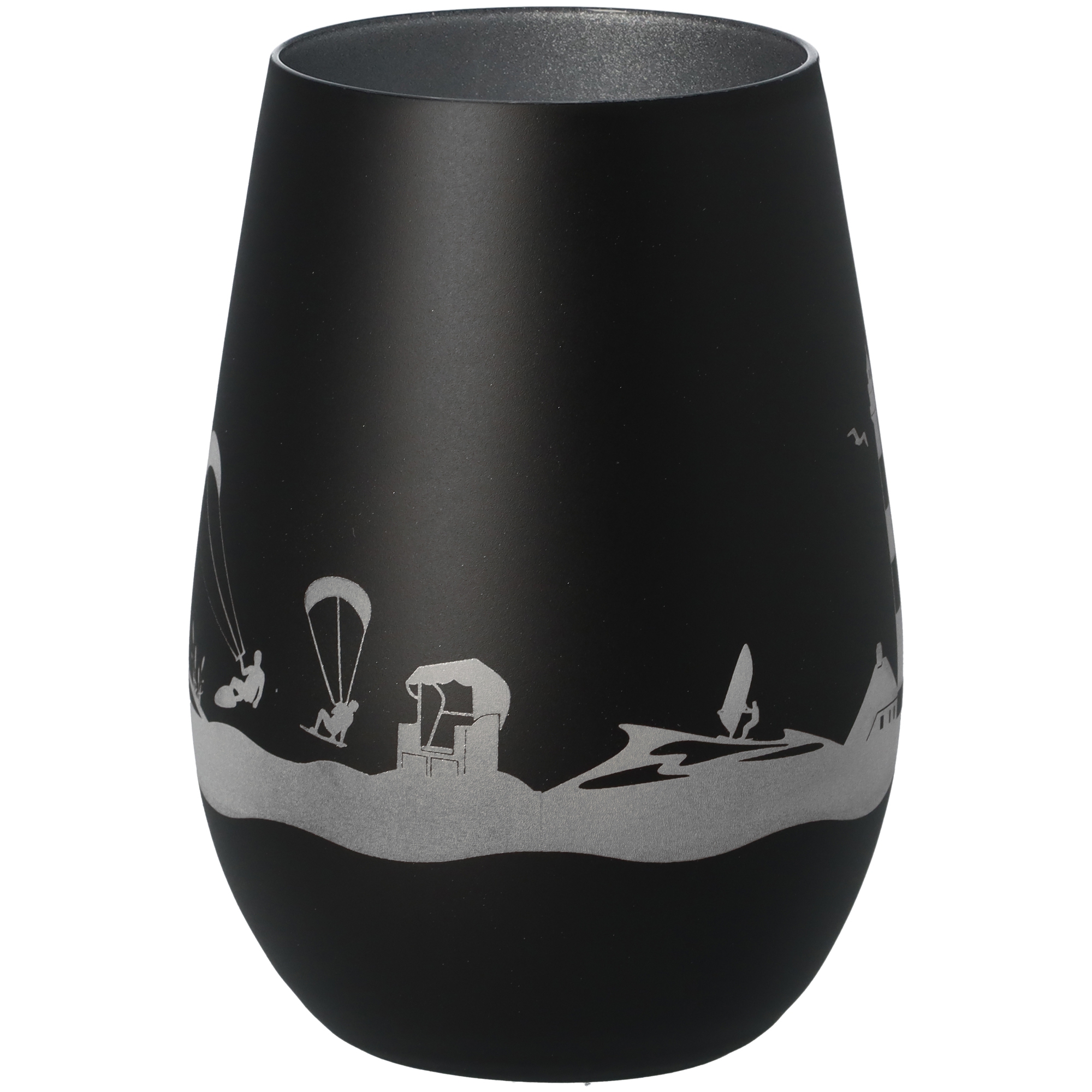 Windlicht Skyline St. Peter-Ording Schwarz/Silber Windlicht Skyline St. Peter-Ording Schwarz/Silber