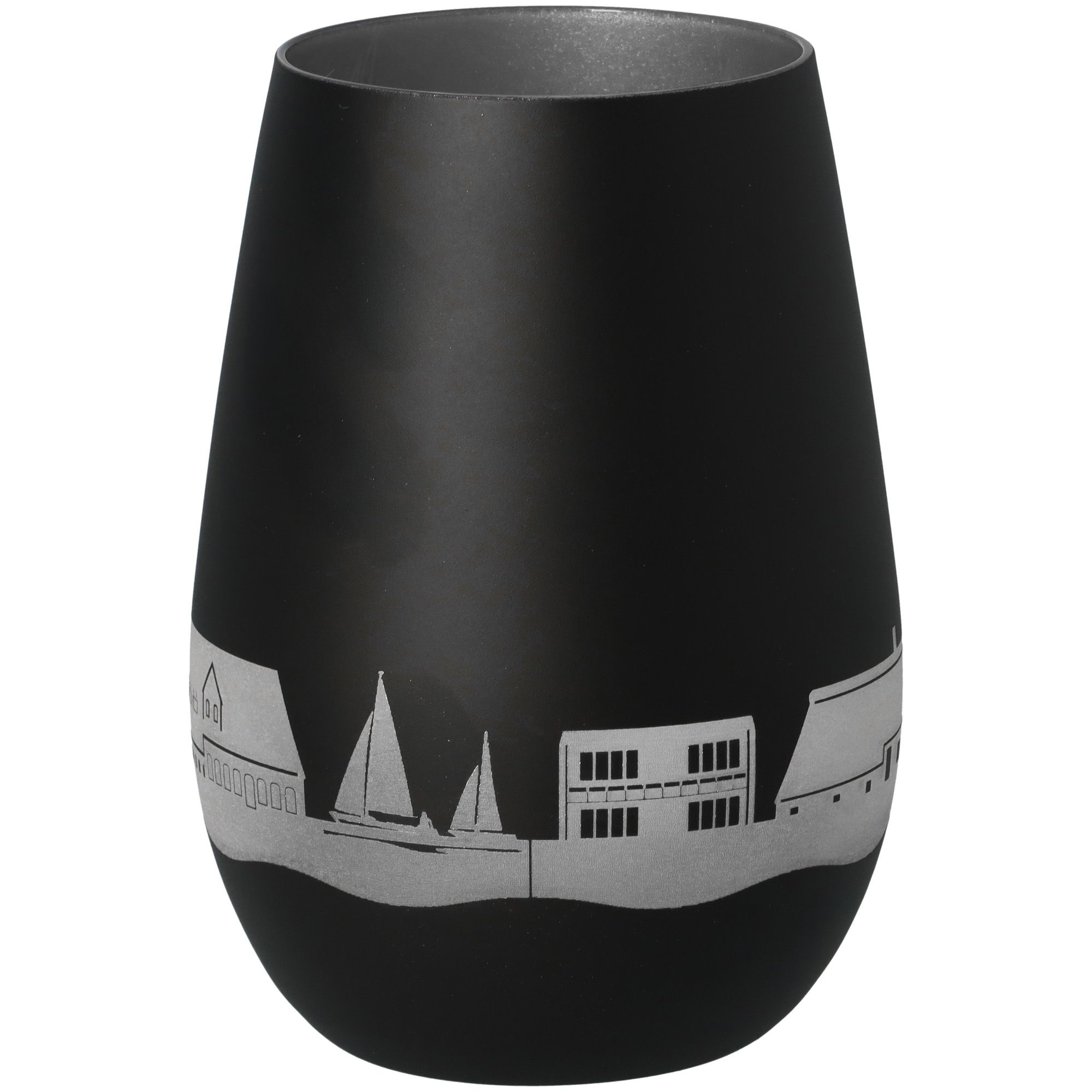 Windlicht Skyline Drochtersen Schwarz/Silber Krug, Töpferei, Vase