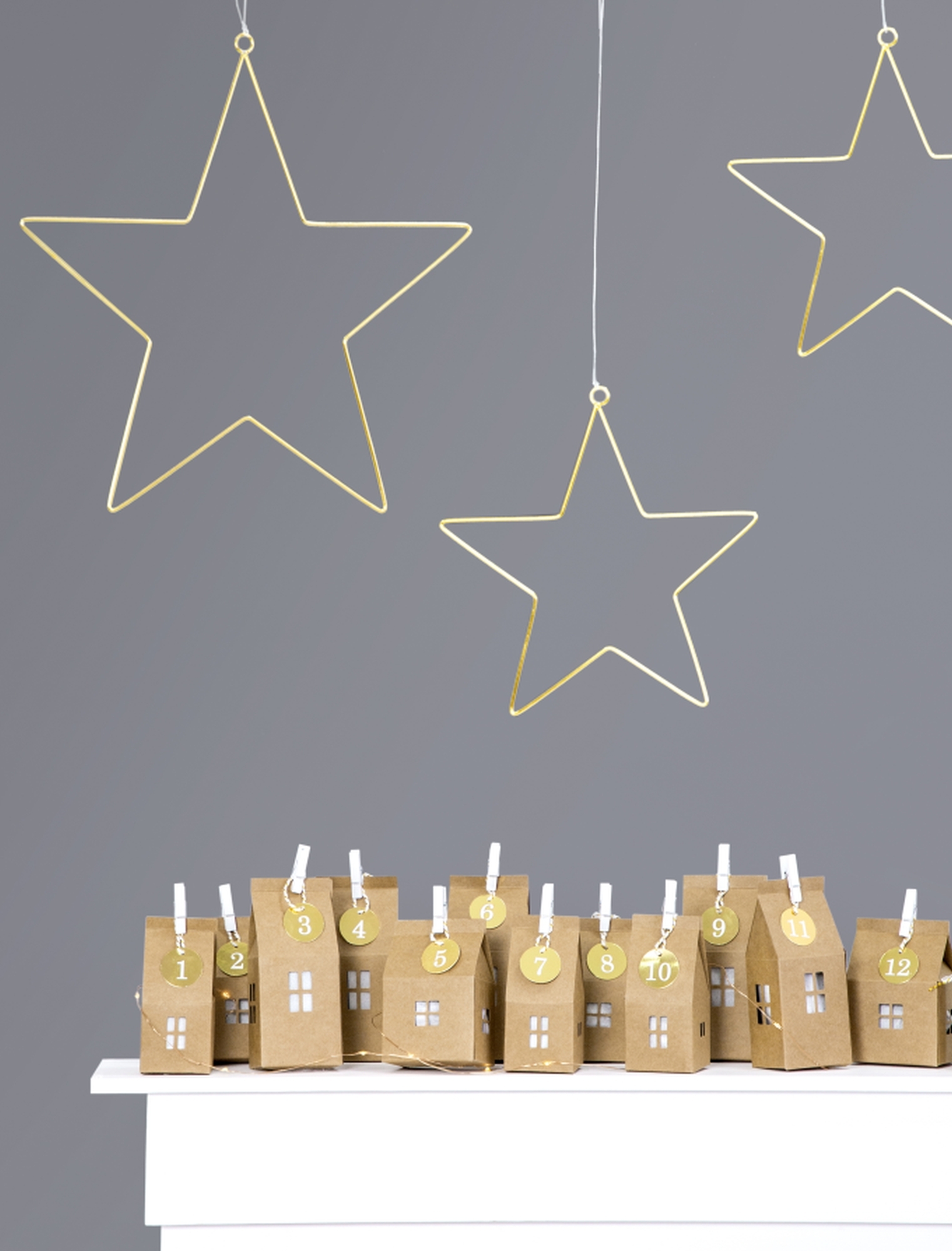 2 Metall-Sterne zum hängen 2 Metall-Sterne zum hängen