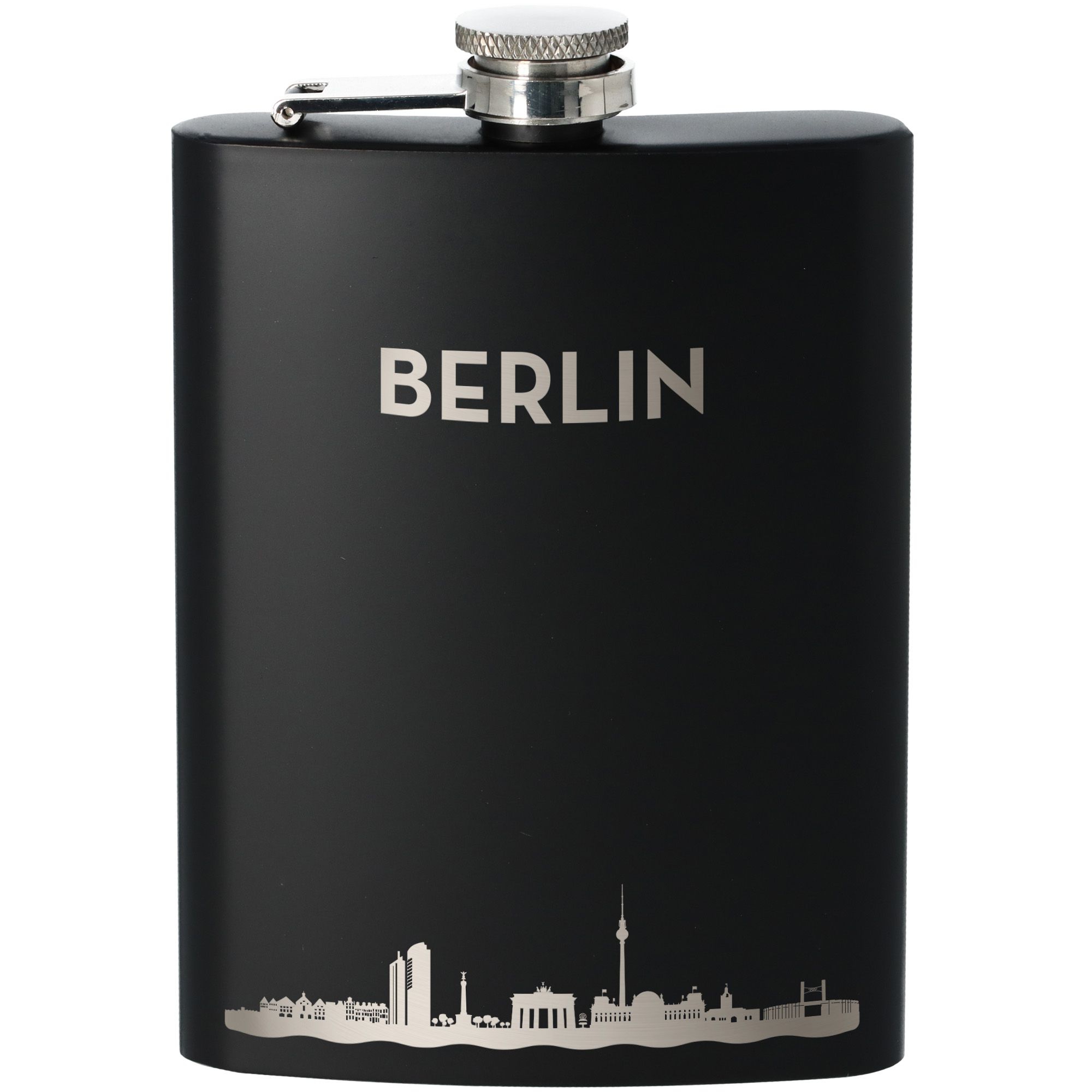 Flachmann Skyline Berlin Schwarz 225ml Flachmann Skyline Berlin Schwarz 225ml