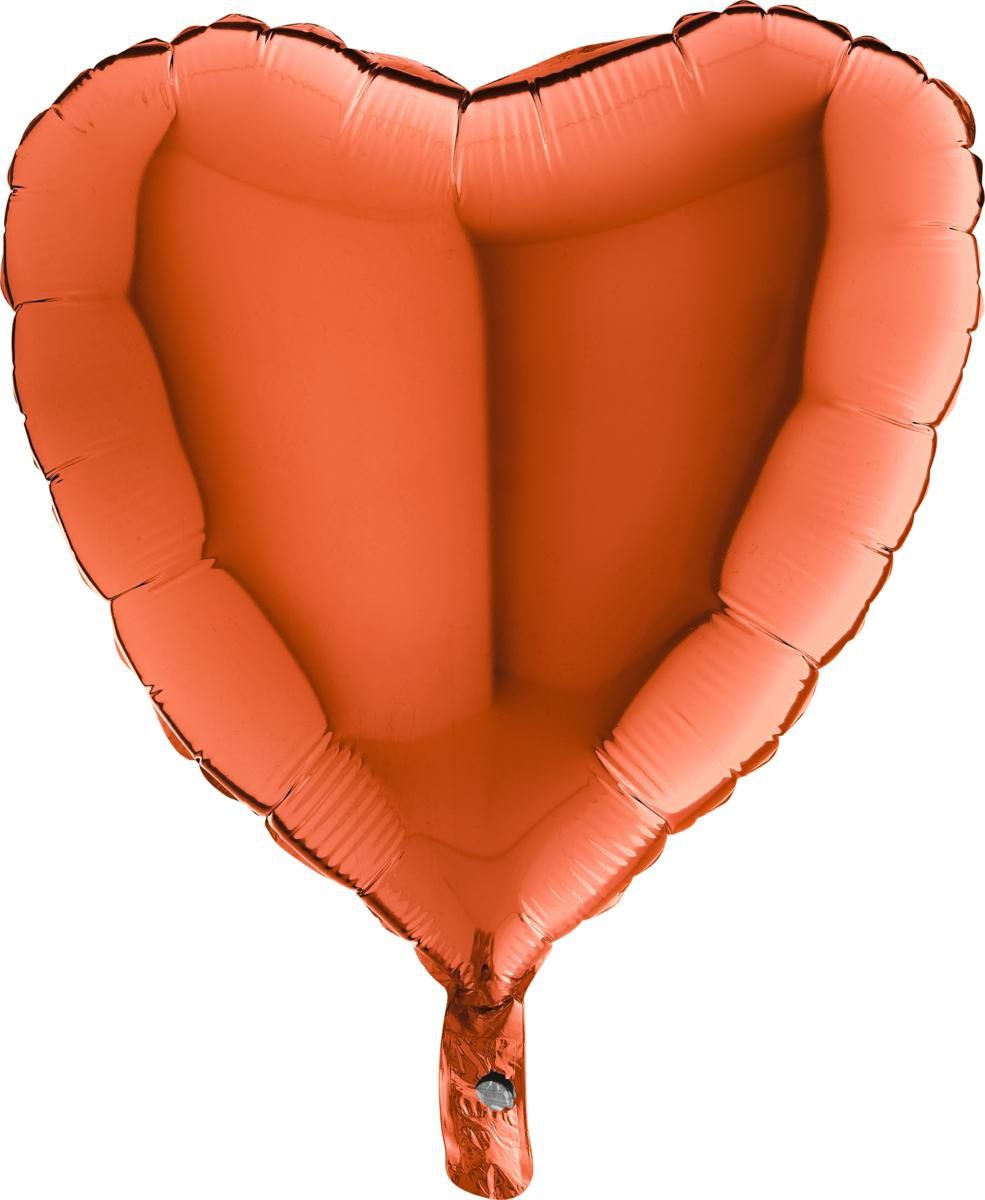 Folienballon Herz Orange 45cm Ballon