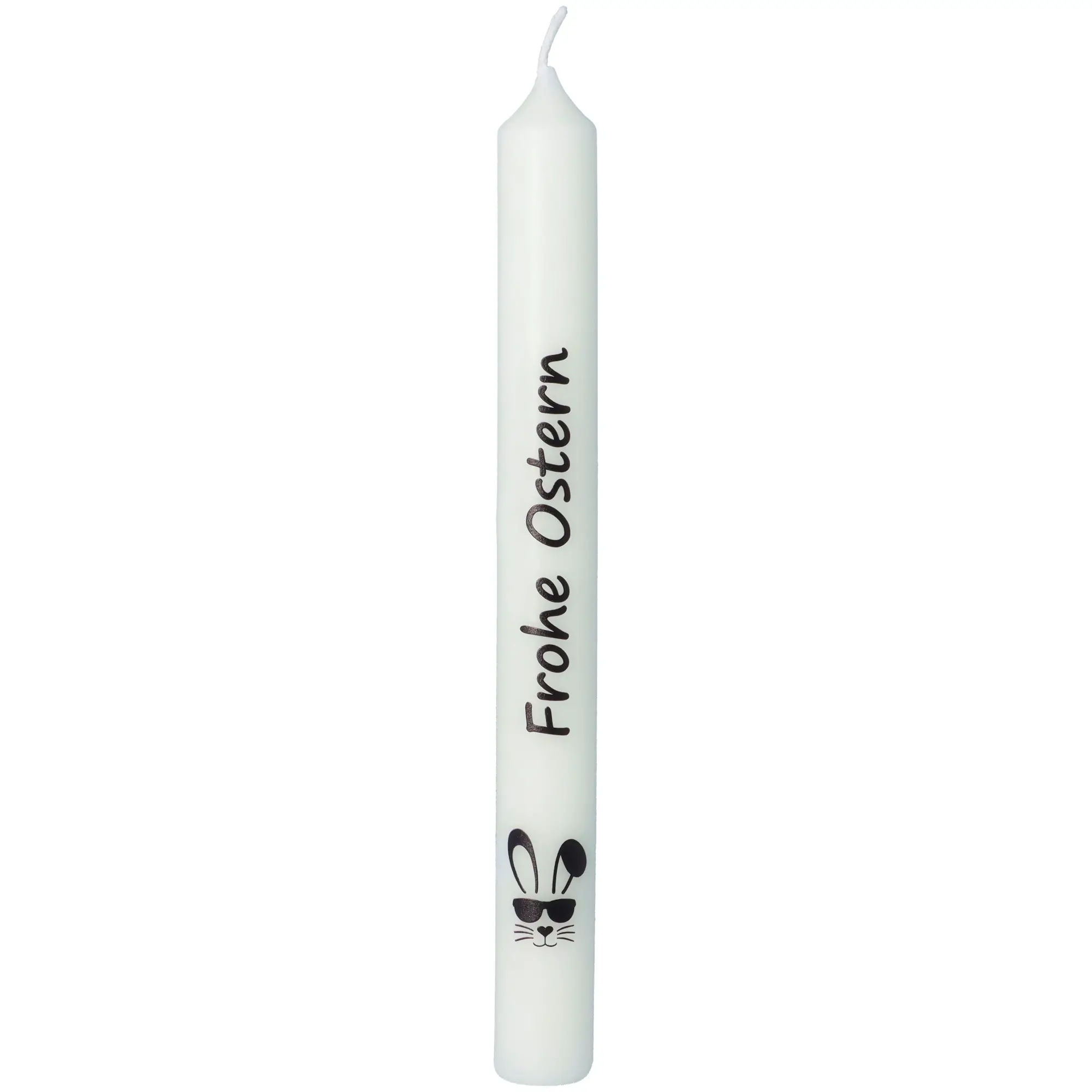 Stabkerzen-Set Schwarz / Weiß " Frohe Ostern"