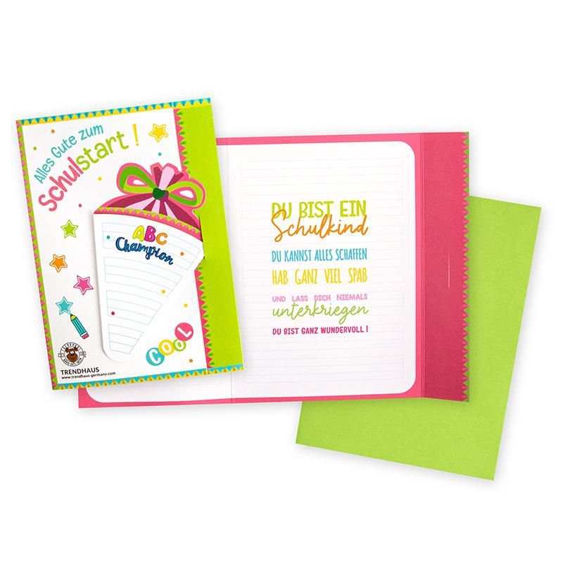 Glückwunschkarte "Alles Gute zum Schulstart!" Glückwunschkarte "Alles Gute zum Schulstart!"