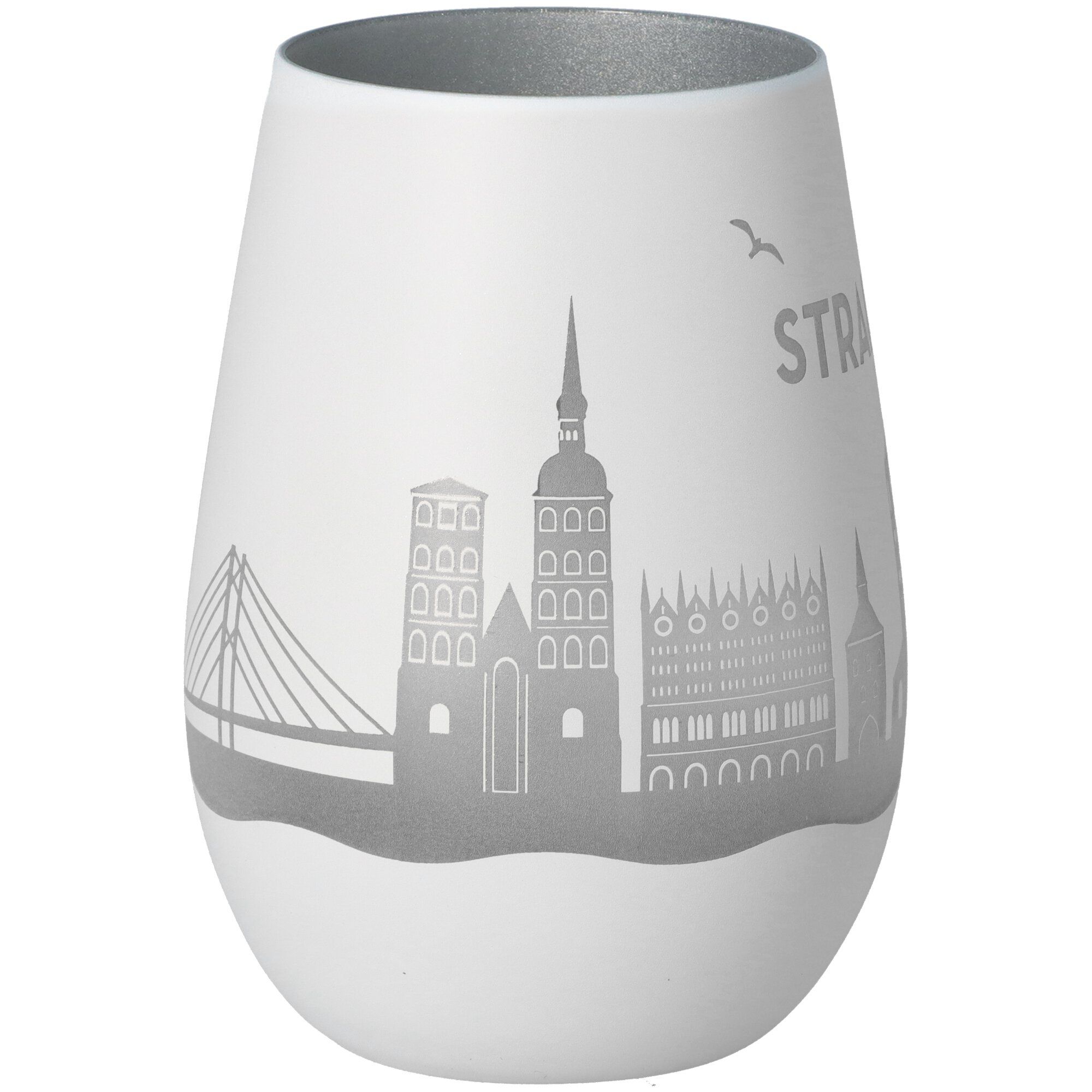 Windlicht Skyline Stralsund Weiß/Silber Windlicht Skyline Stralsund Weiß/Silber