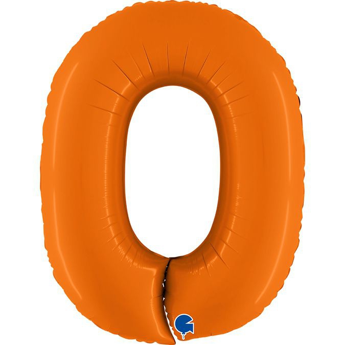 Folienballon Zahl 0 Matte Orange 100cm Kissen, Inneneinrichtung, Ballon