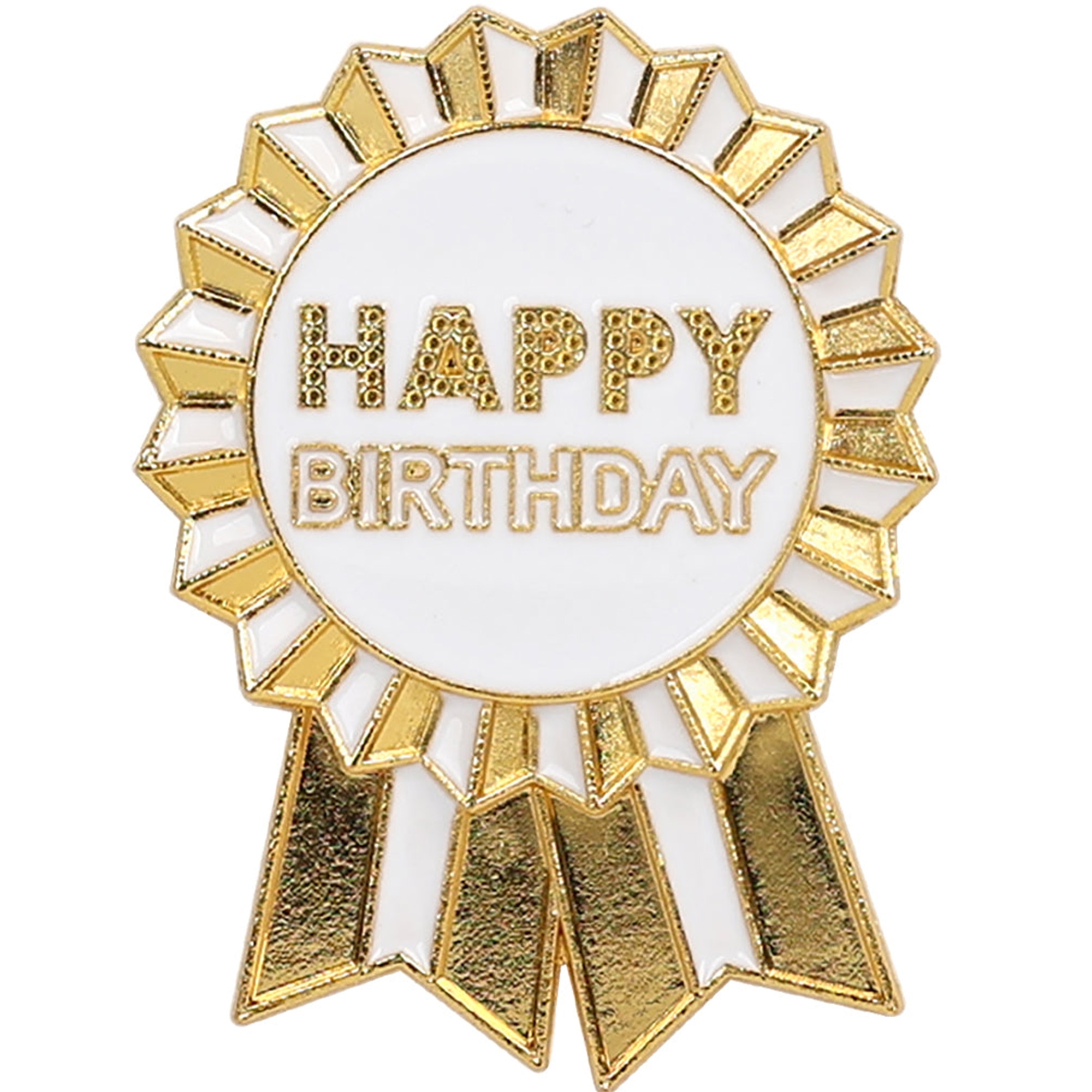 Brosche "Happy Birthday" Gold Abzeichen, Logo, Symbol, Gold, Zubehör