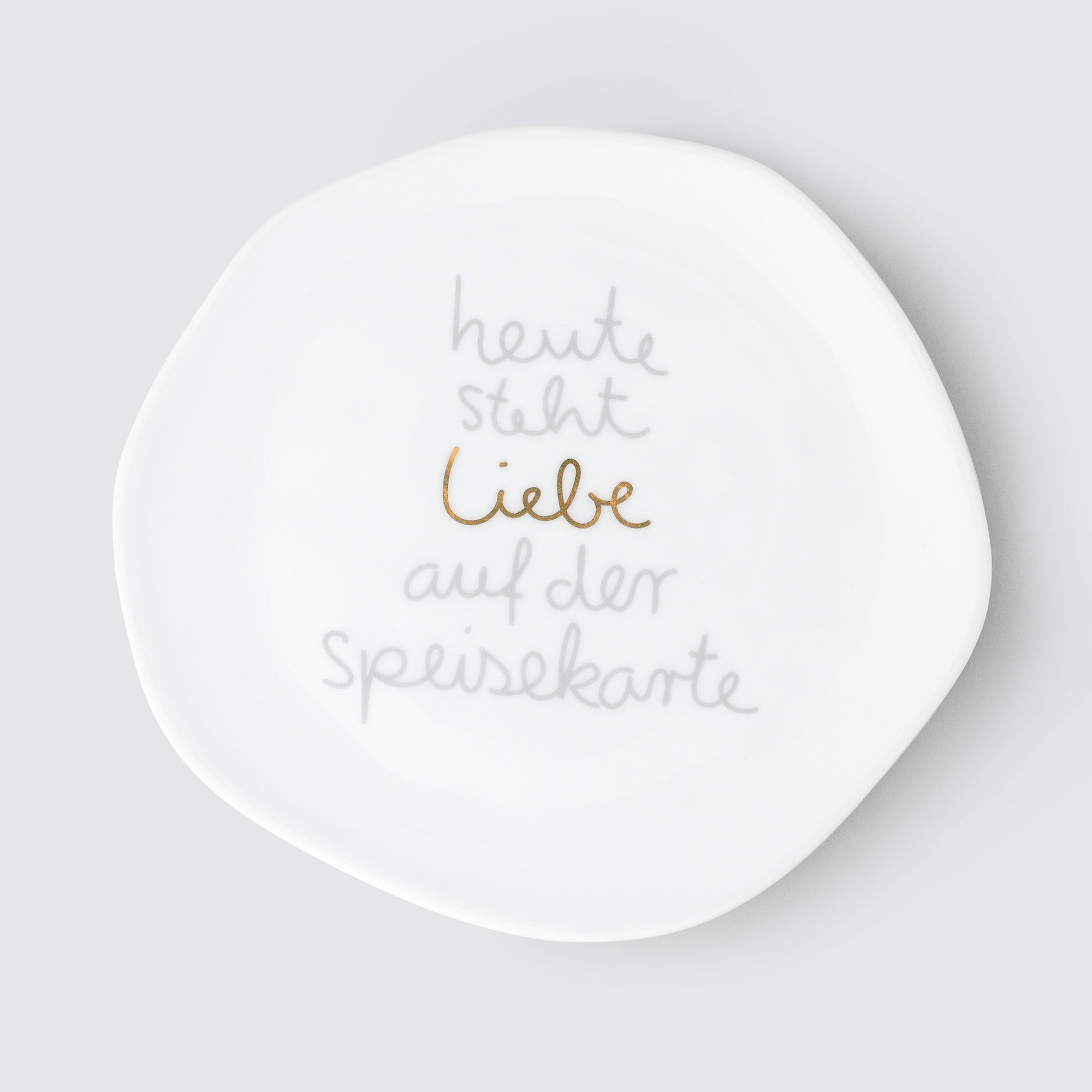 Räder Design - Kleiner Teller "Heute steht Liebe auf der Speisekarte"