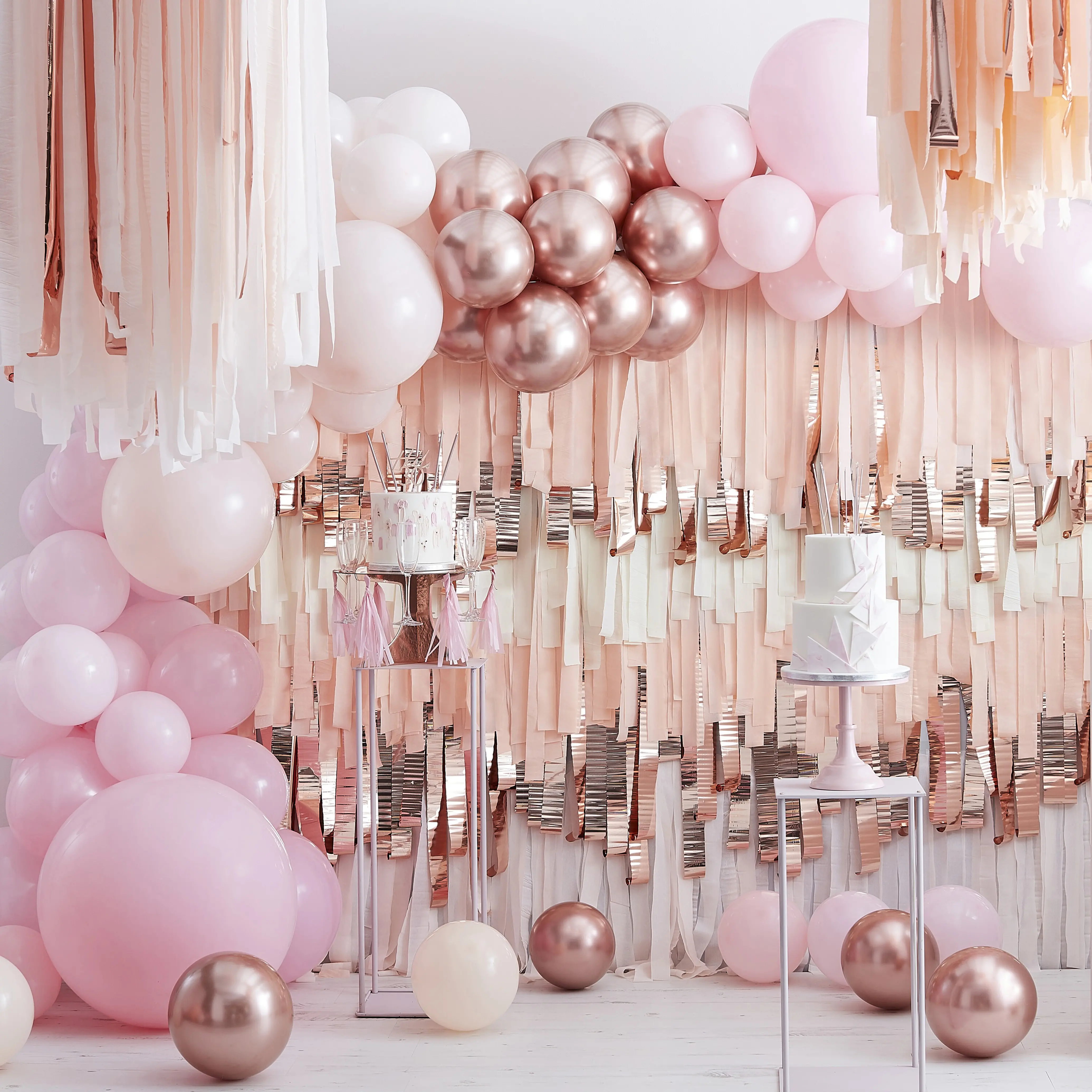 Fransengirlande "Happy Birthday" - Roségold