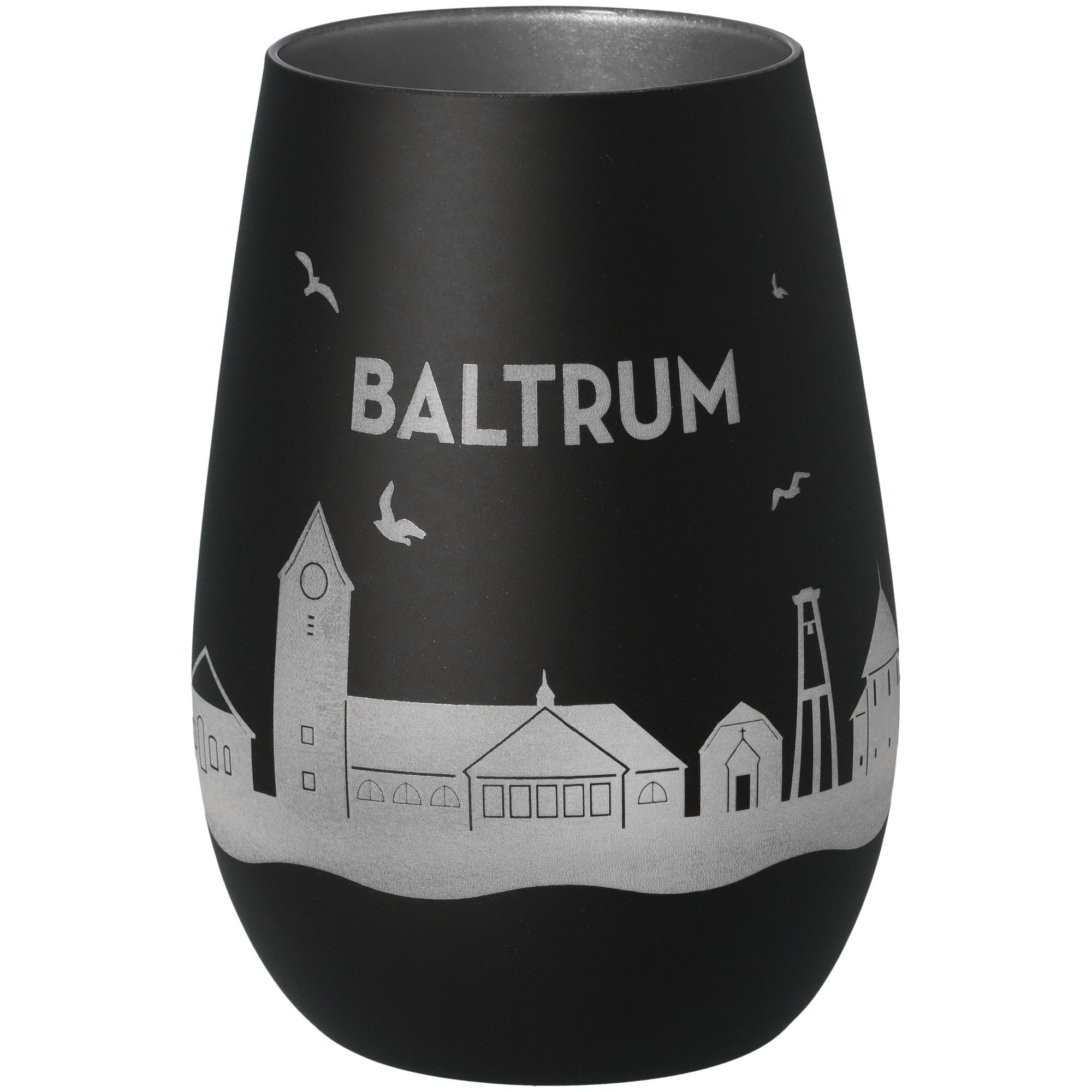 Windlicht Skyline Baltrum Schwarz/Silber Windlicht Skyline Baltrum Schwarz/Silber