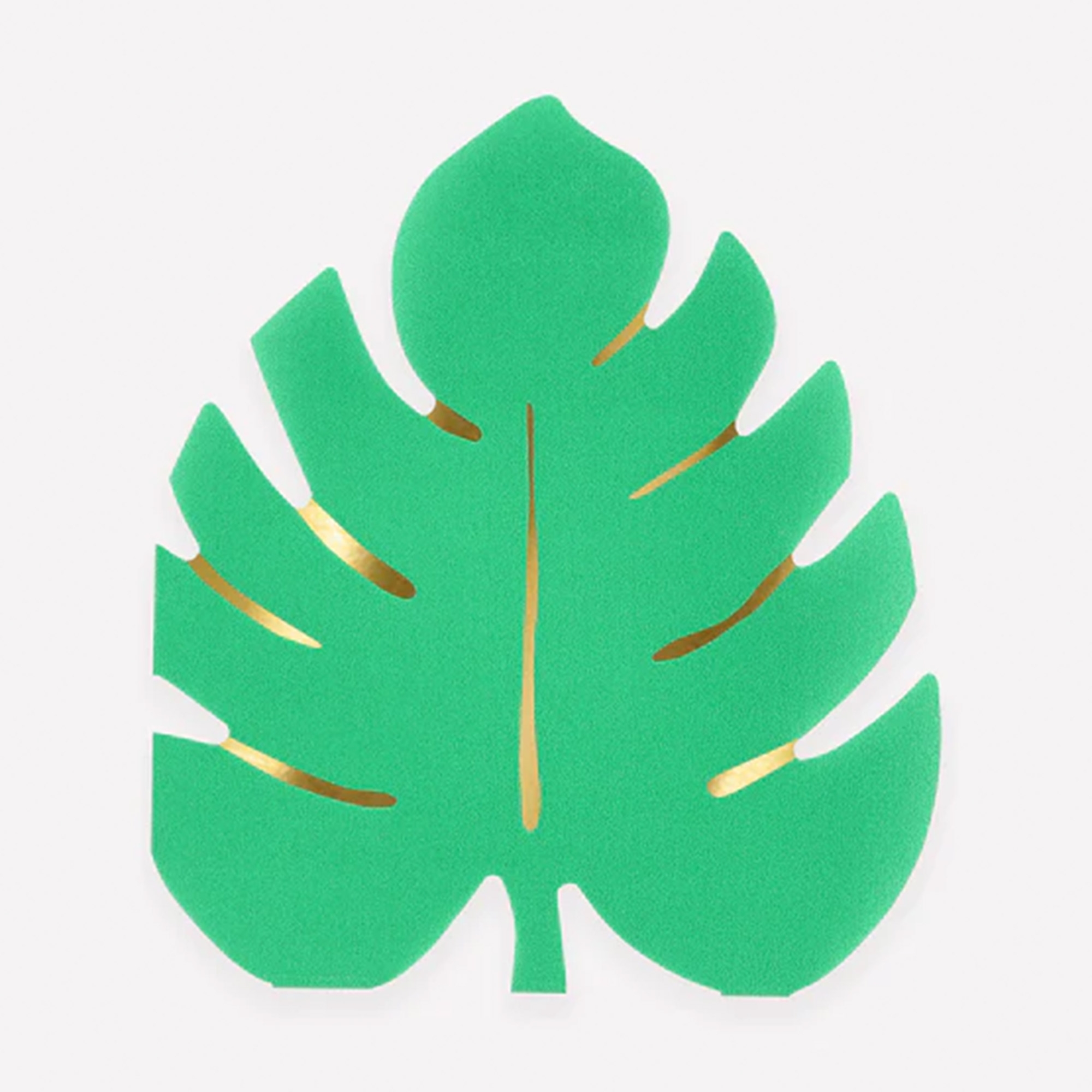 Monstera Blatt, grünes Blatt, Ausschnitt, Dekor, Platzkarte