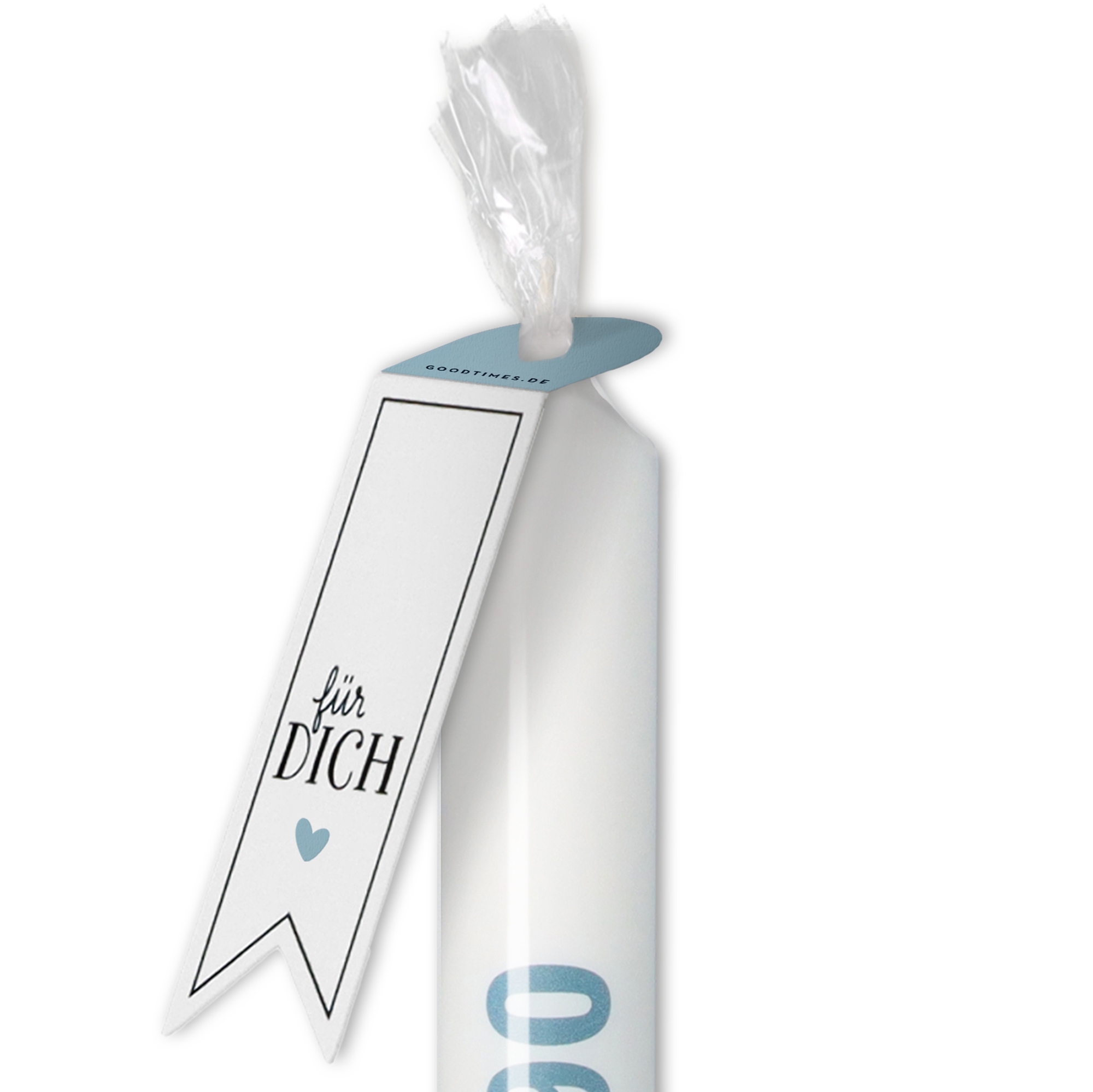 Stabkerze Weiß, Anthrazit "Stolze 90" Stabkerze Weiß, Anthrazit "Stolze 90"