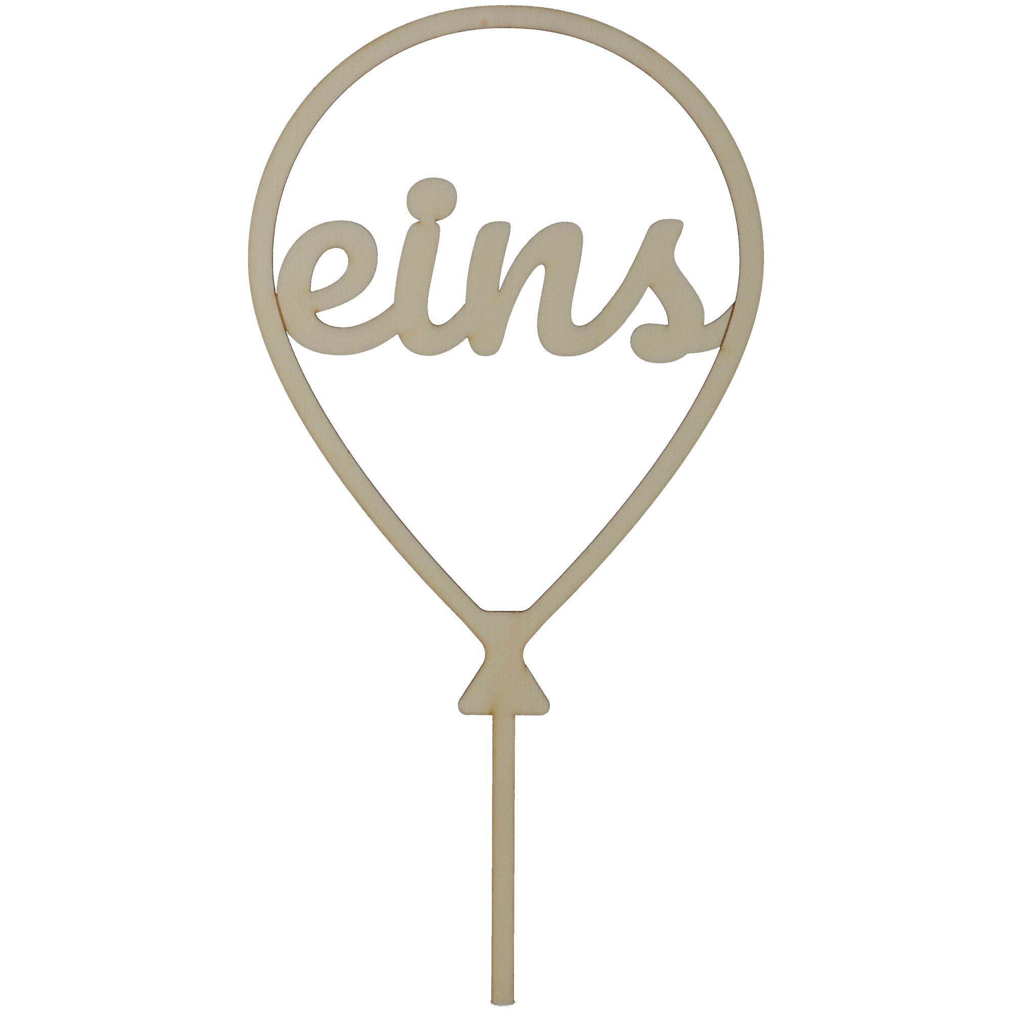 Cake Topper Ballon Herz Set Zahl 1