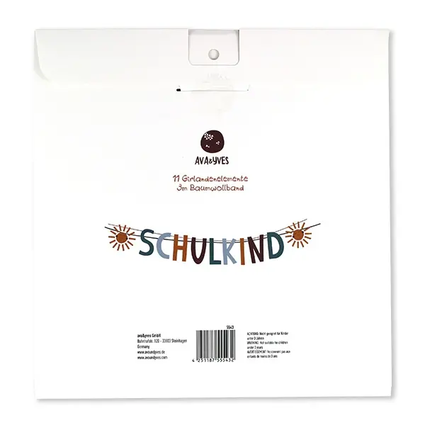 Girlande zur Einschulung "Schulkind" Adventure