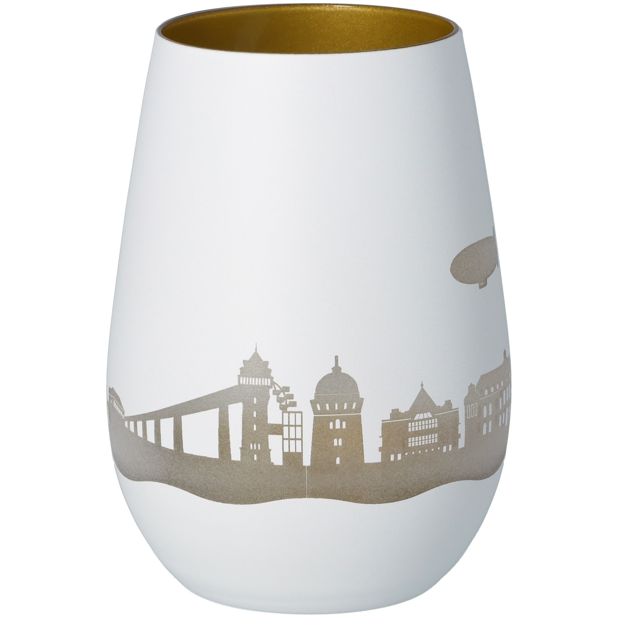 b738a94289e60ccdd164b4a5e8cbfa5a8c534dee Windlicht Skyline Mülheim an der Ruhr Weiß/Gold