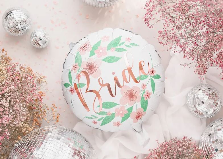 Folienballon "Bride" Blumen 45 cm Folienballon "Bride" Blumen 45 cm