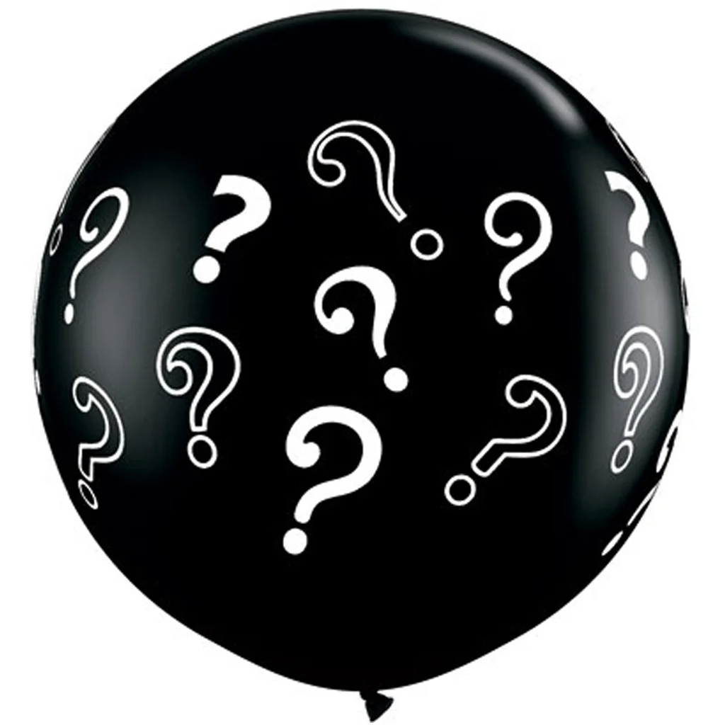 Ballon, Fragezeichen, Schwarz, Muster, Fehlende Beschriftung