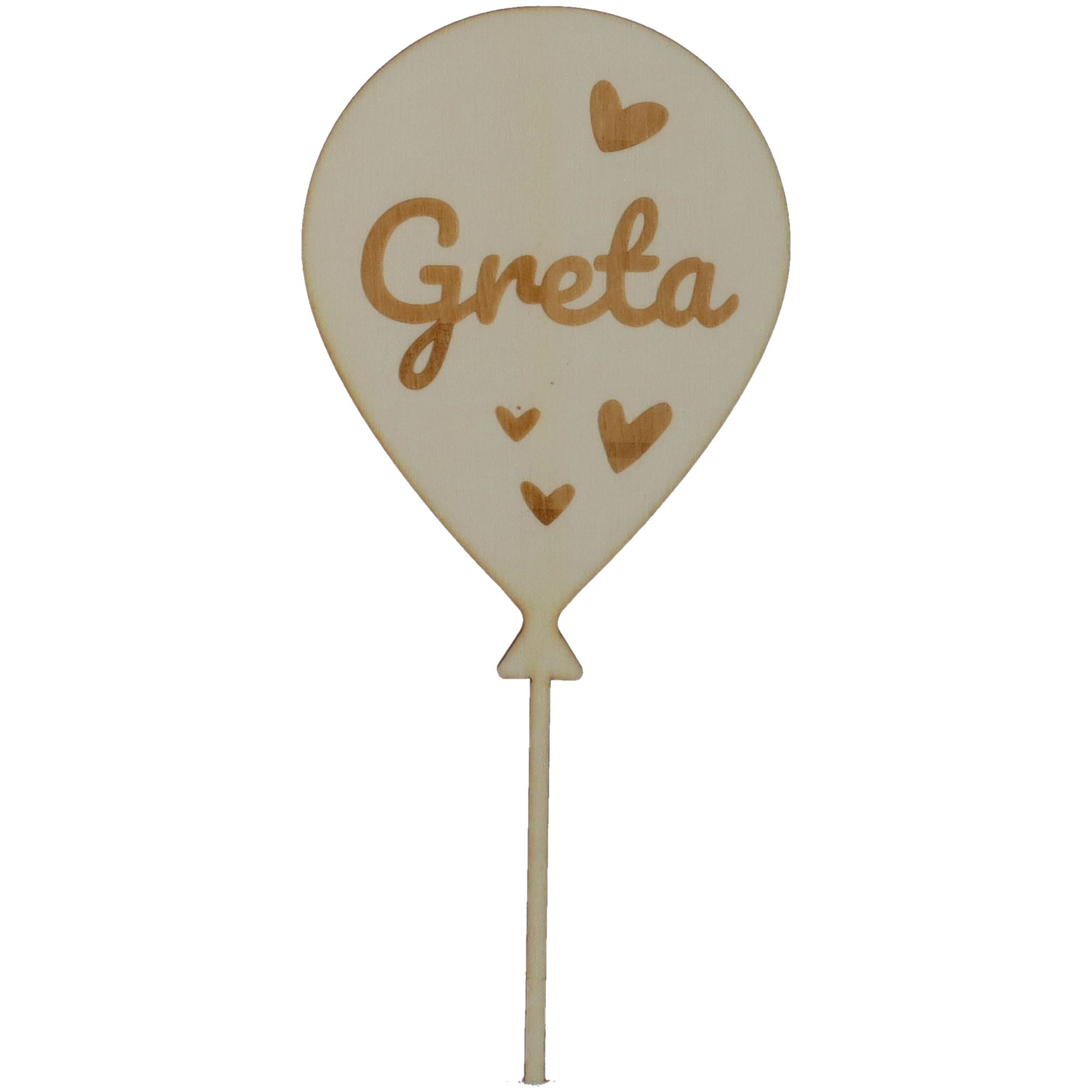 Cake Topper Ballon Herz Set Zahl 1