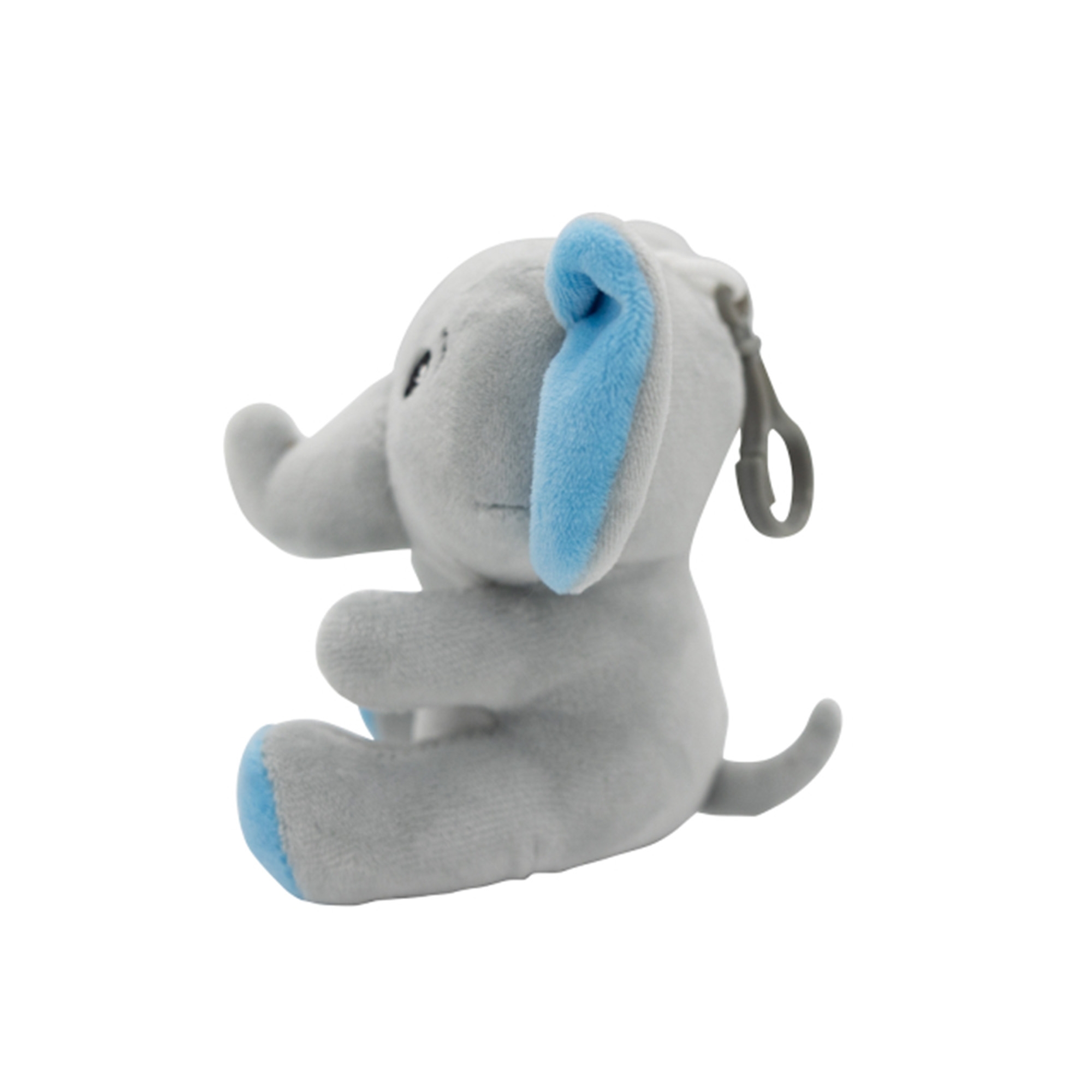 2-in-1 Plüschtier-Ballongewicht "Elefant mit blauen Ohren" 11 cm Plüsch, Spielzeug