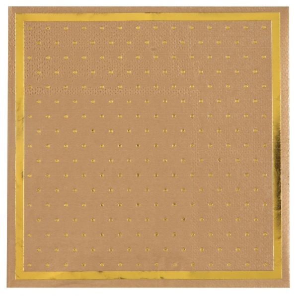 20 Servietten Kraft /Gold 20 Servietten Kraft /Gold