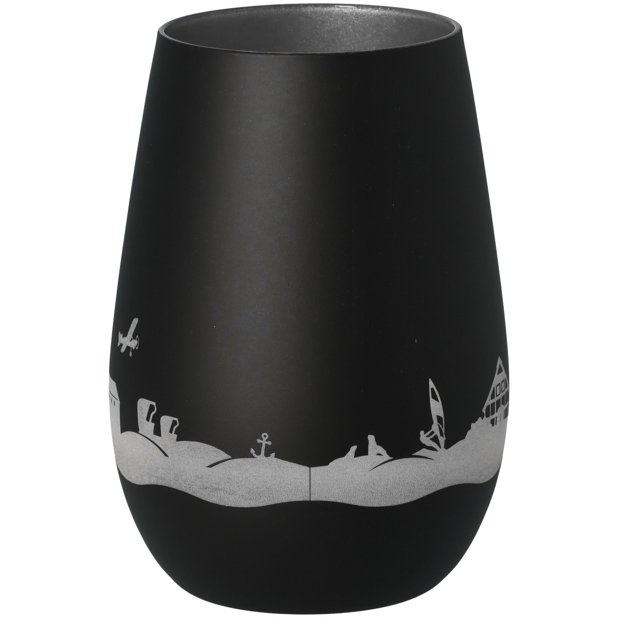 Windlicht Skyline Baltrum Schwarz/Silber Krug, Töpferei, Vase