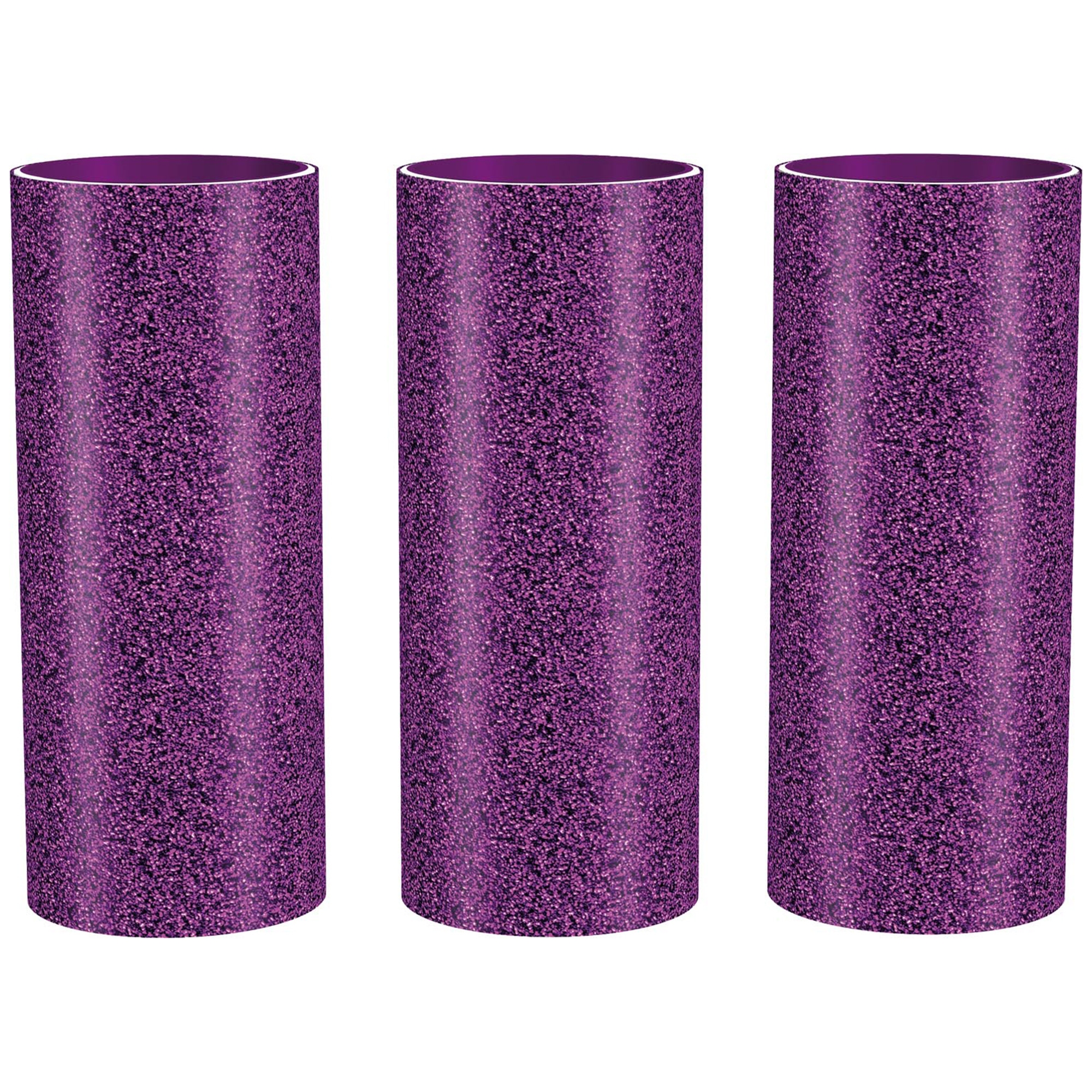 2c1a95860f4cb0e4df68de16afc984c5c8ee6eca 3 Violete Glitzer Tischbomben