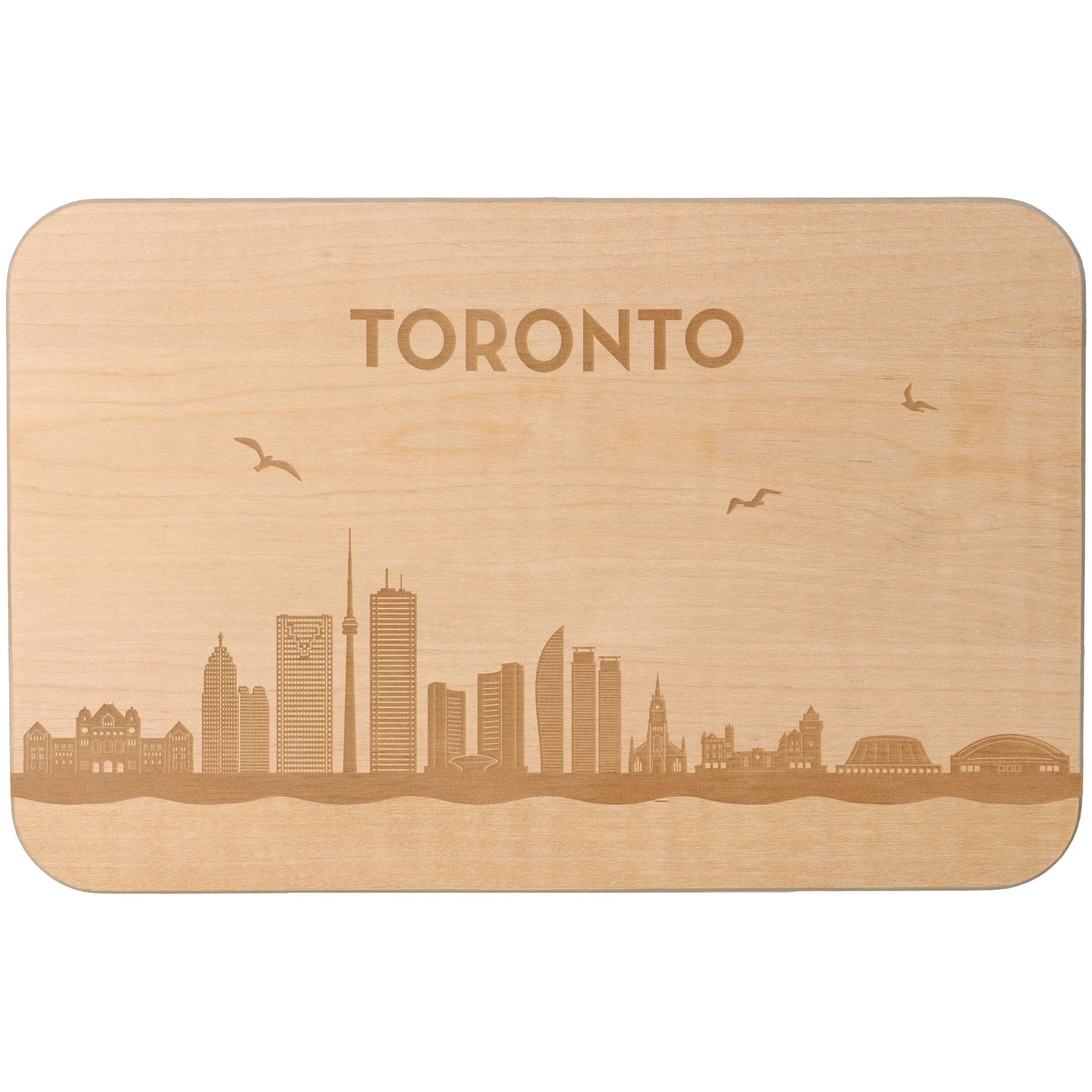 Holzuntersetzer, Holzbrett, Toronto Skyline, Holzprodukt, Untersetzer