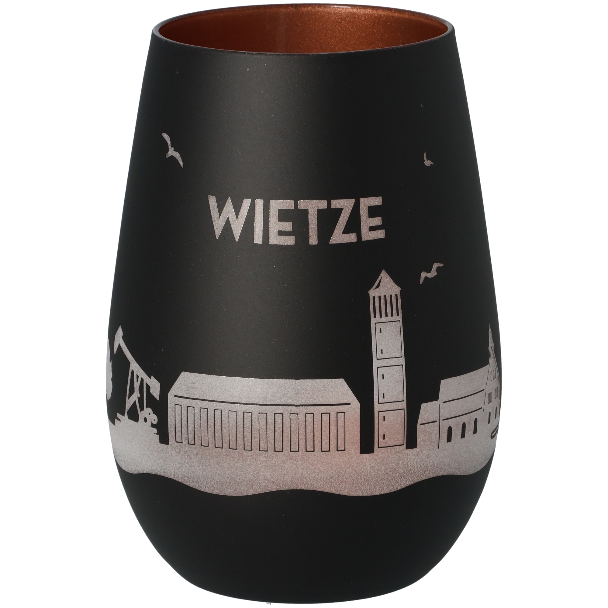 Windlicht Skyline Wietze Schwarz/Bronze Krug, Töpferei, Vase