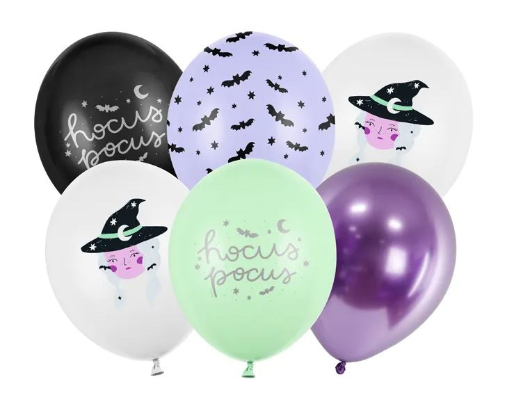 6 Latexballons im Set "Hokus Pokus Hexe" 6 Latexballons im Set "Hokus Pokus Hexe"
